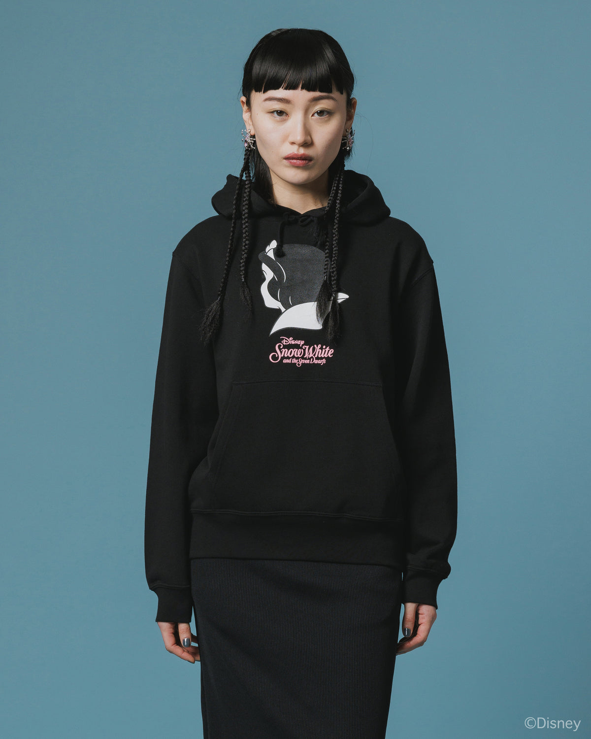 【Disney collection】PRINT PULLOVER PARKA / BACK (BLACK)