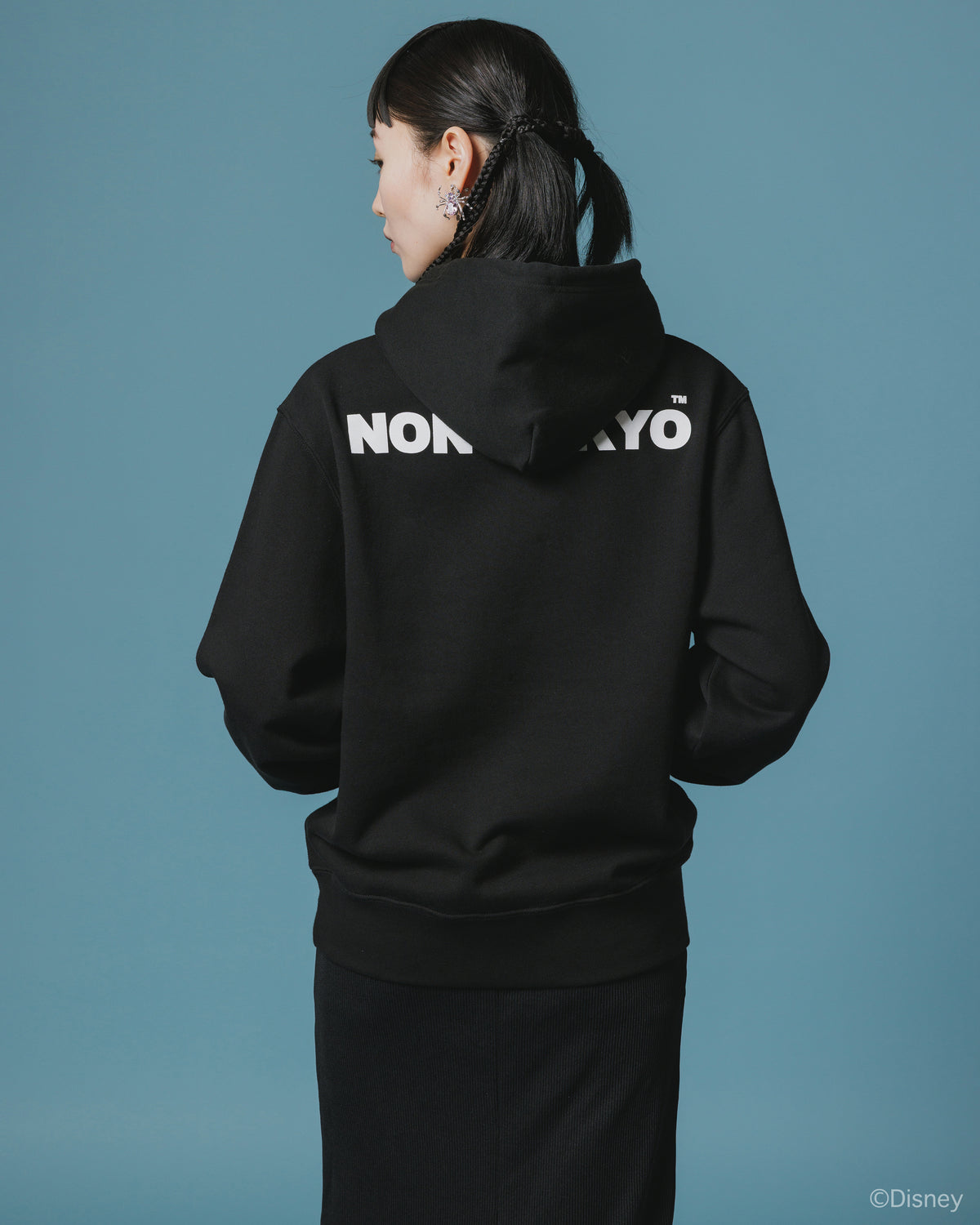 【Disney collection】PRINT PULLOVER PARKA / BACK (BLACK)