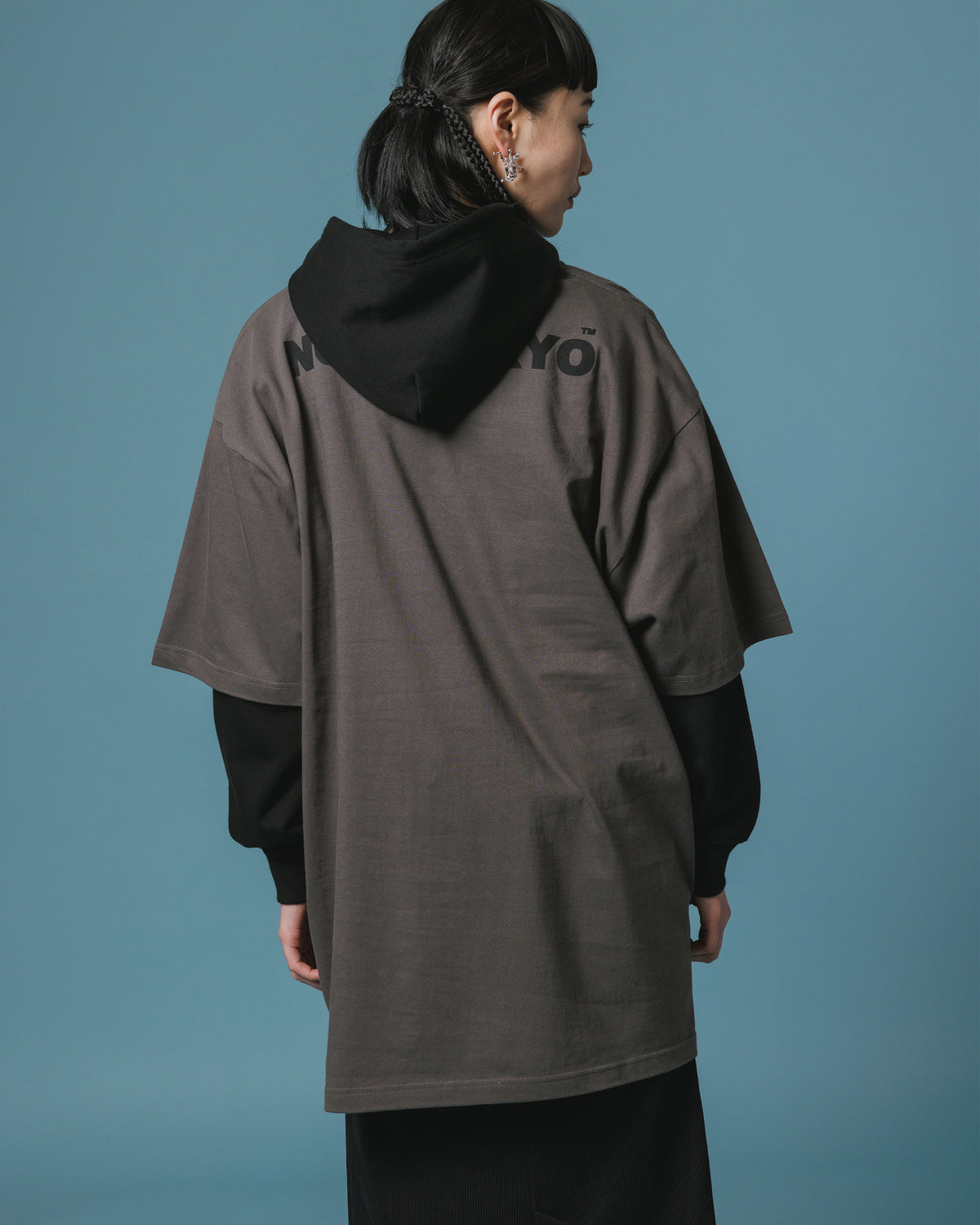 【Disney collection】PRINT BIG T-SHIRT / SLEEPY (CHARCOAL)