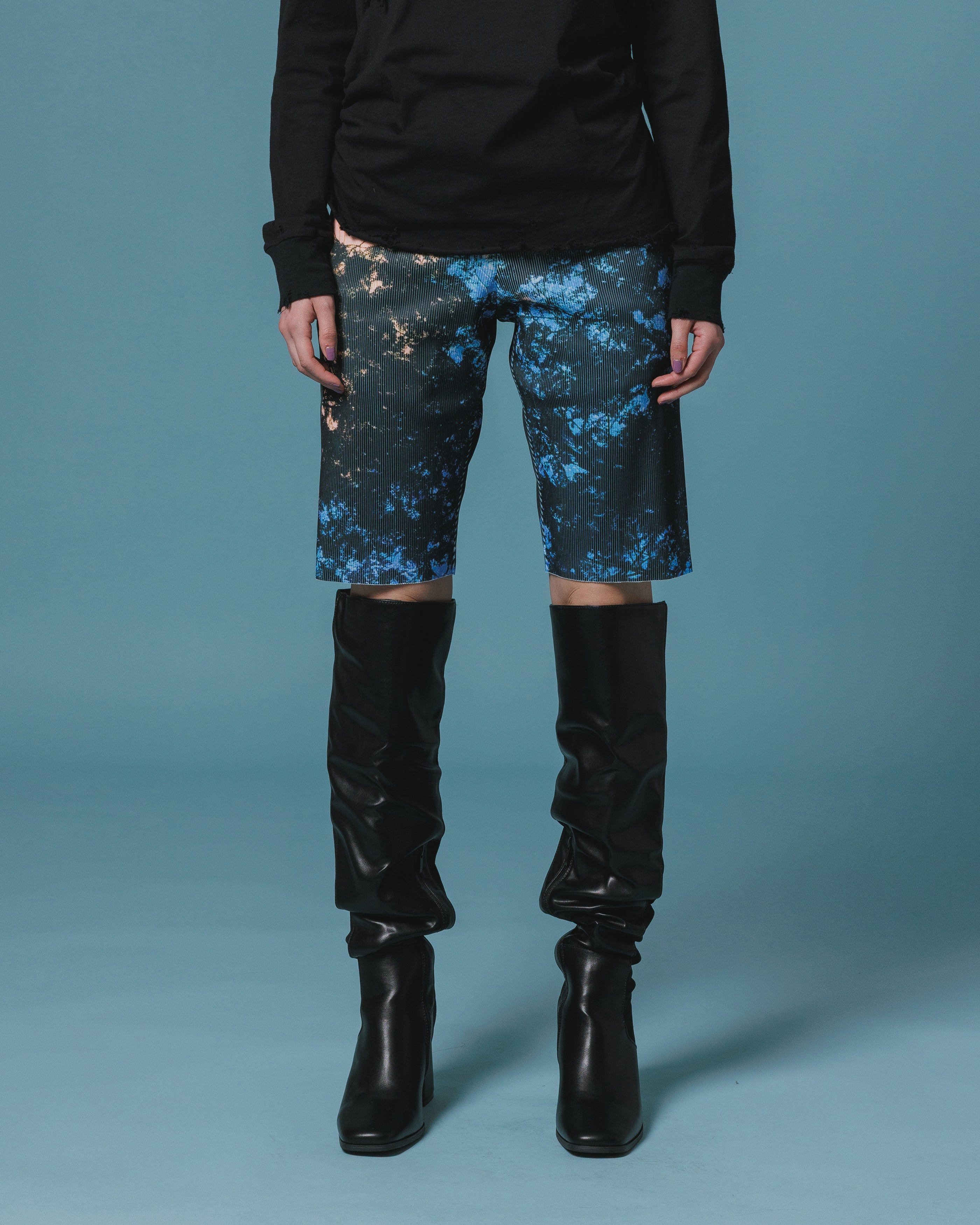 NON TOKYO PRINT RIB SHORTS サイクルパンツ　レギンス PRINT RIB SHORTS (BRANCH) – NONTOKYO