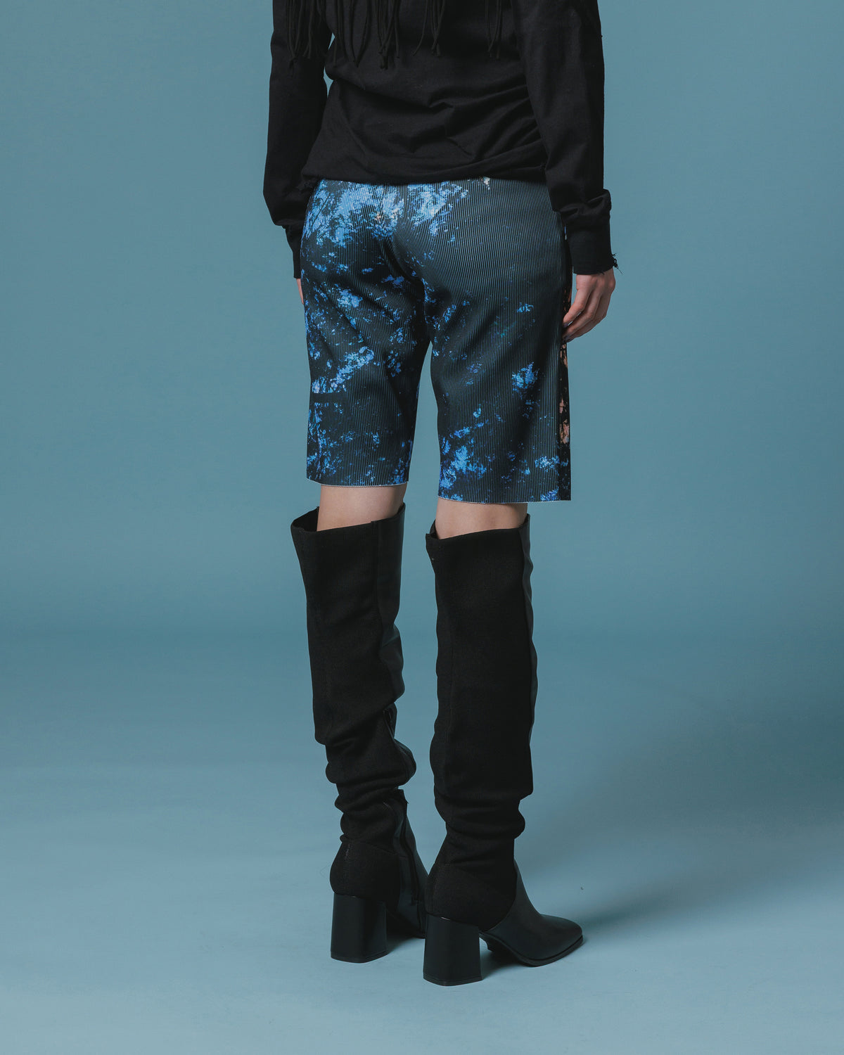 PRINT RIB SHORTS (BRANCH)