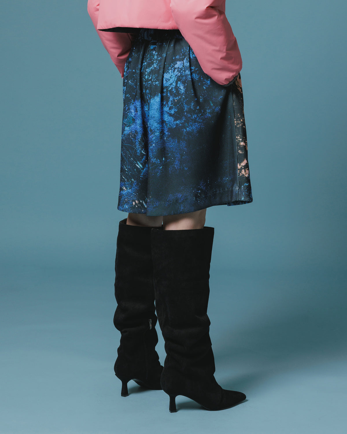 PRINT RIB WIDE SHORTS (BRANCH)