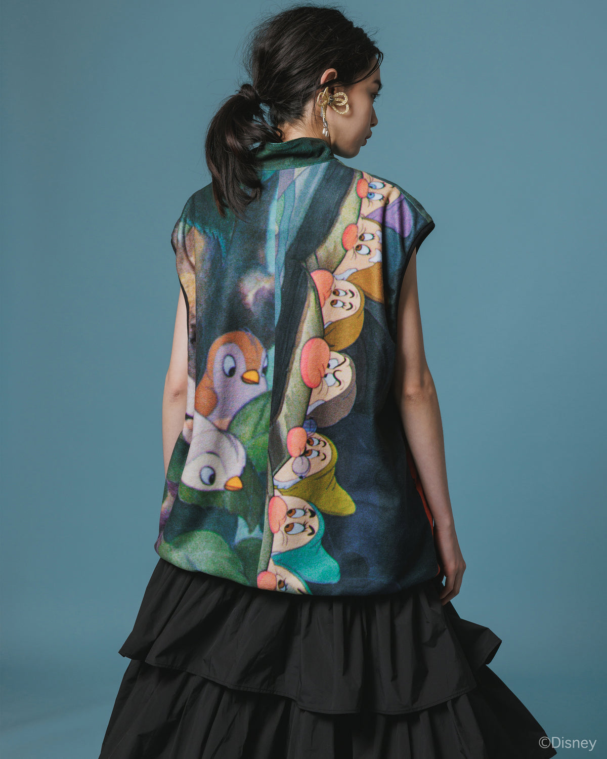 【Disney collection】PRINT FLEECE VEST / SNOW WHITE