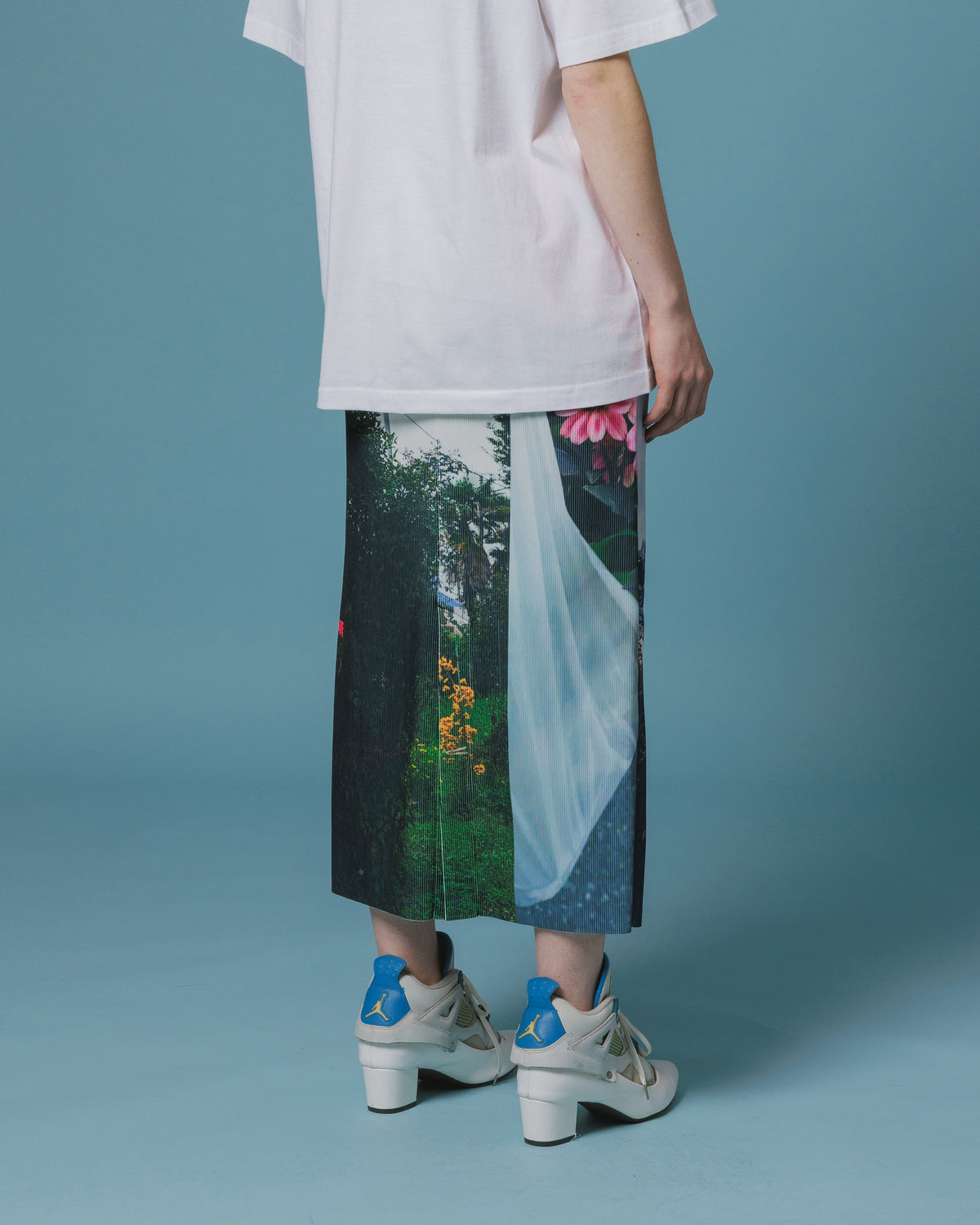 PRINT RIB SKIRT (COLLAGE)