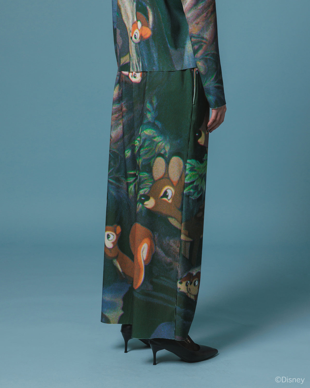 【Disney collection】PRINT RIB WIDE PANTS / SNOW WHITE