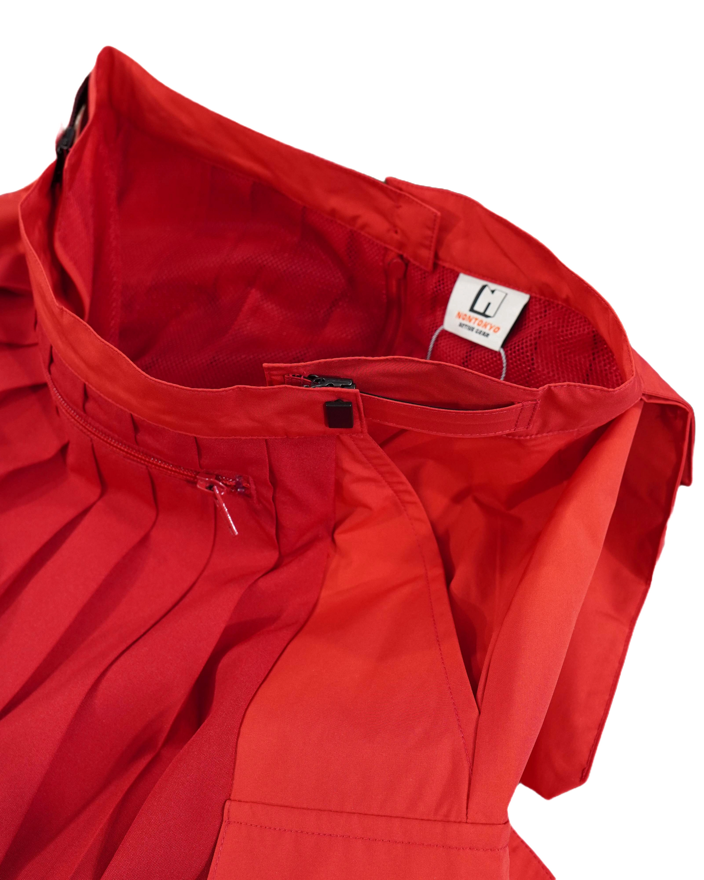 2WAY MULTIPOCKET PLEATS SKIRT (RED)