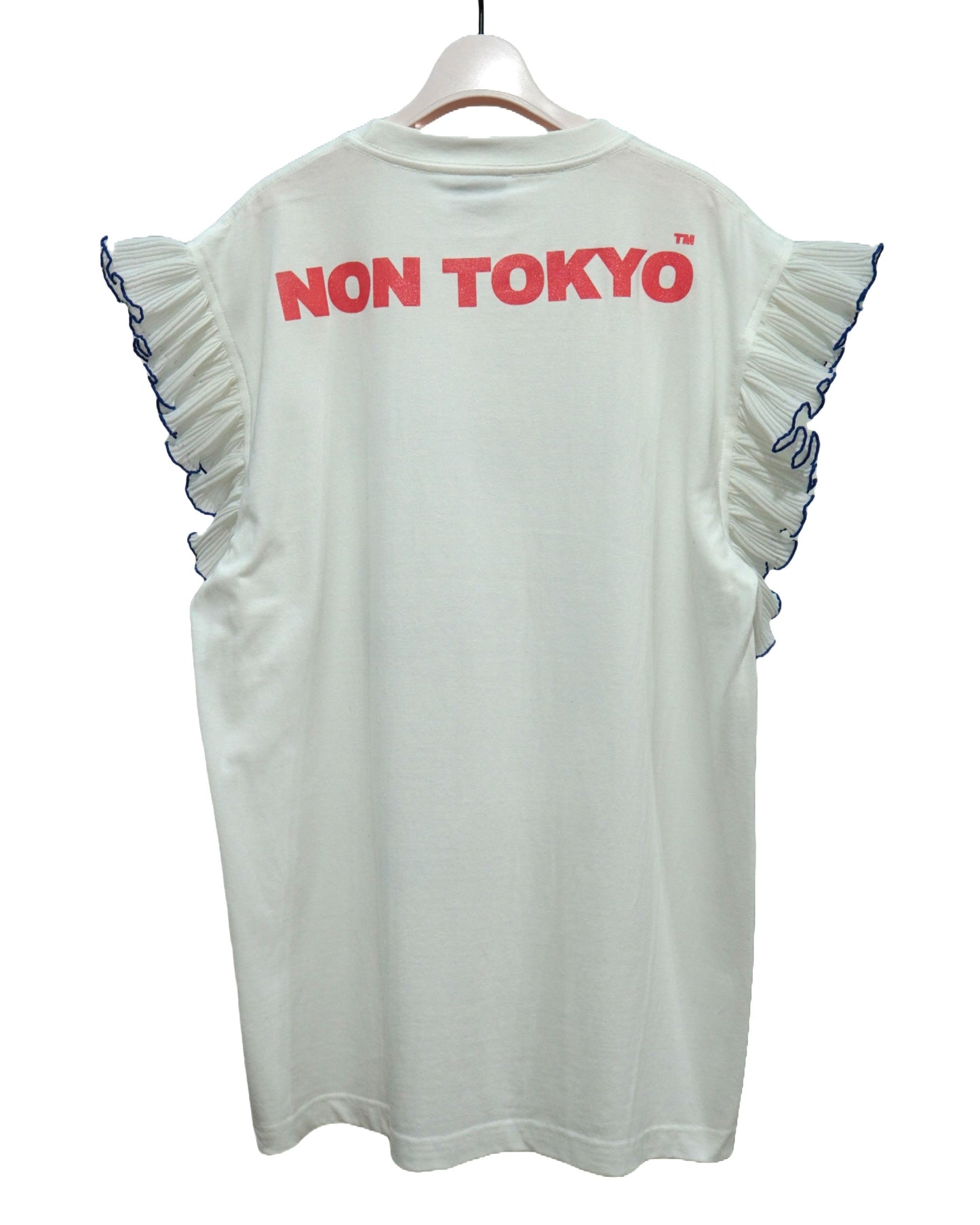 NON TOKYO /  FRILL SLEEVE T-SHIRT (WHITE) / 〈ノントーキョー〉フリルスリーブTシャツ (ホワイト)