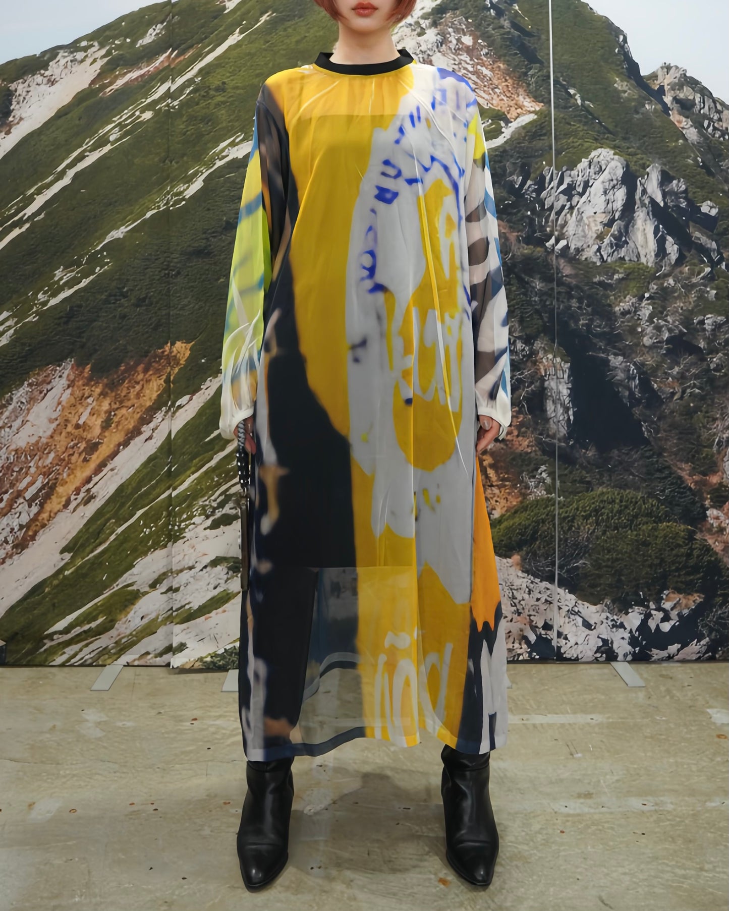 DIRECT PRINT SHEER ONE-PIECE (GRAPHIC)