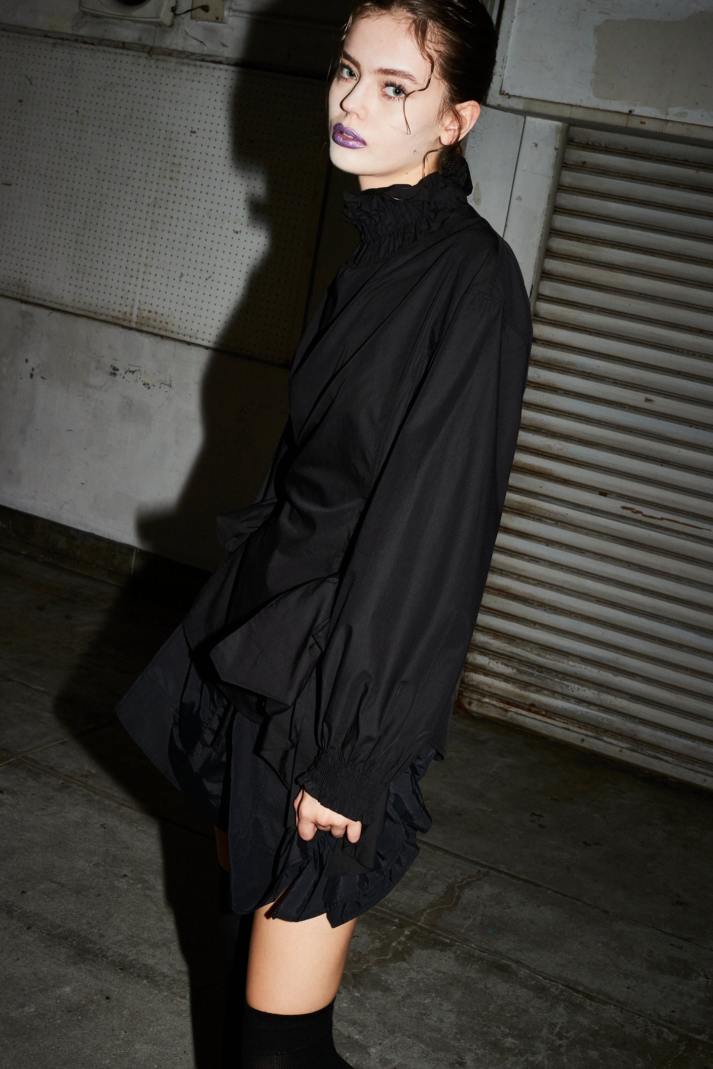 NON TOKYO / DOUBLE RIBBON SHIRT (BLACK)