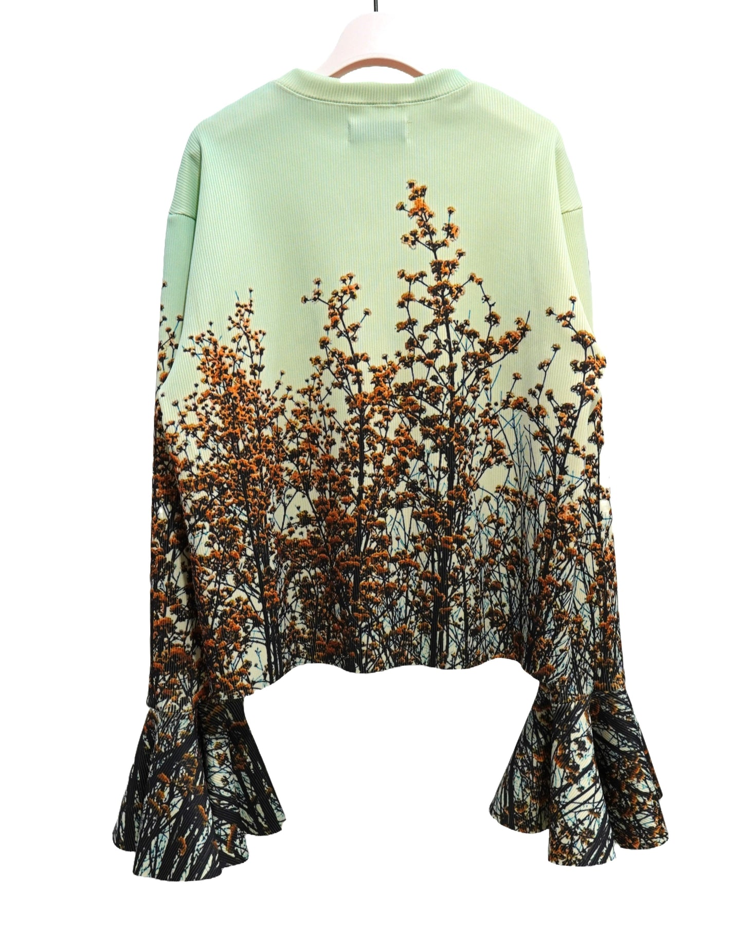 NON TOKYO / PRINT RIB FLARE SLEEVE C/S (SKY BRANCHES)