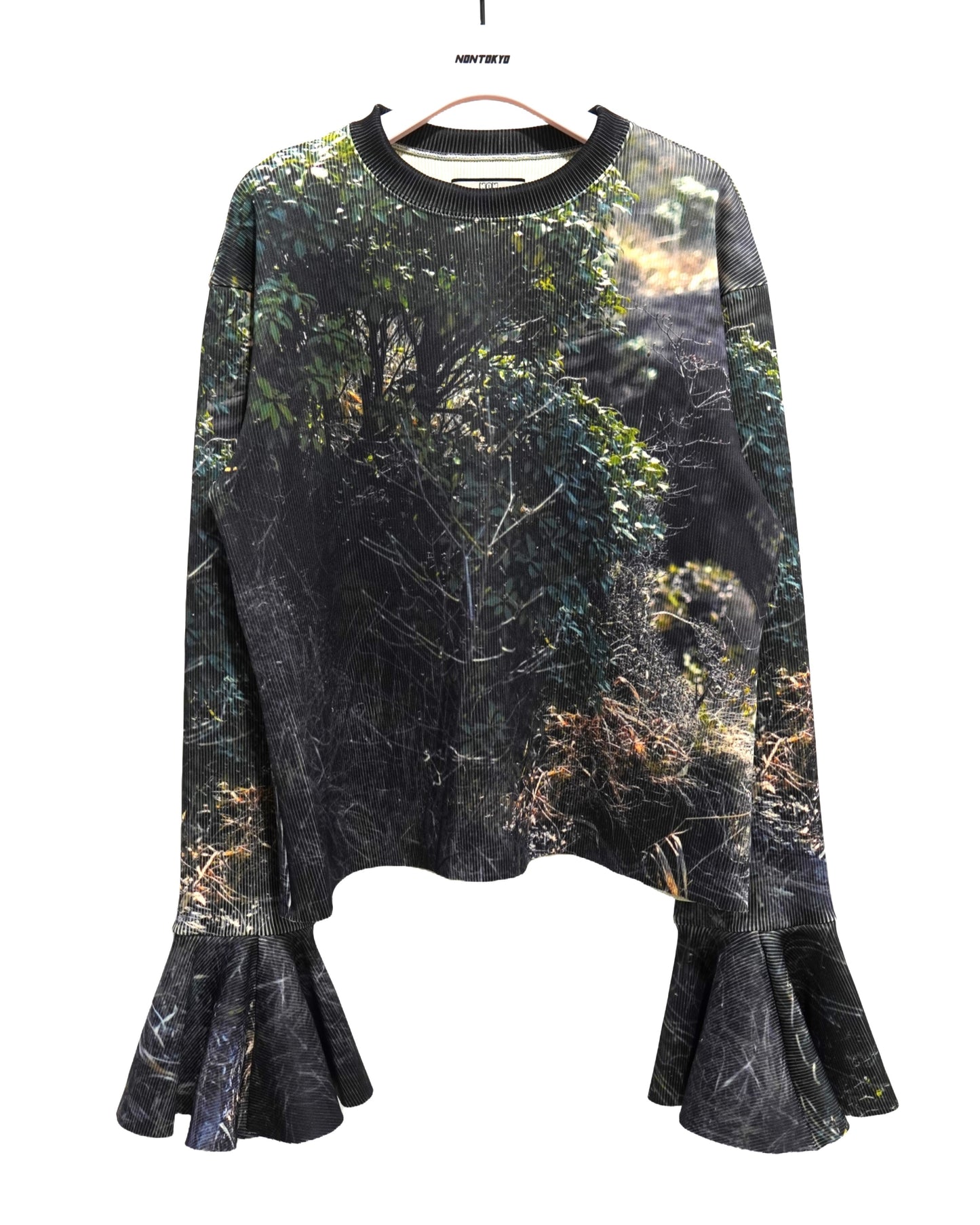 NON TOKYO / PRINT RIB FLARE SLEEVE C/S (ROCK FACE)