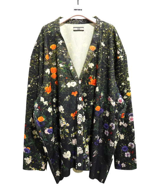 NON TOKYO / PRINT RIB BIG CARDIGAN (FLOWER)