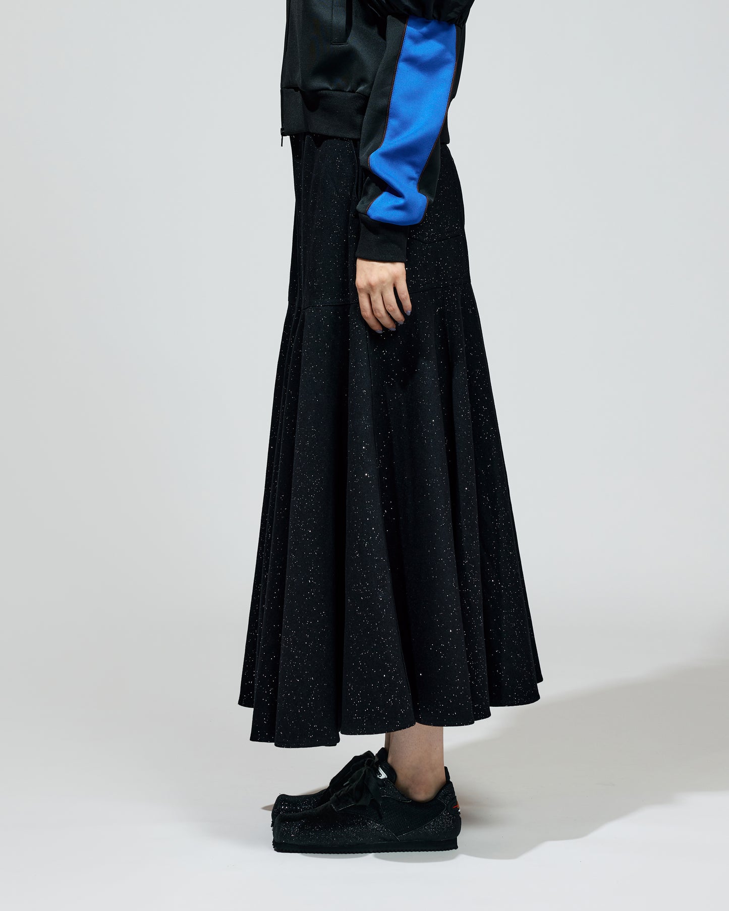 JERSEY TIERED SKIRT (BLACK)