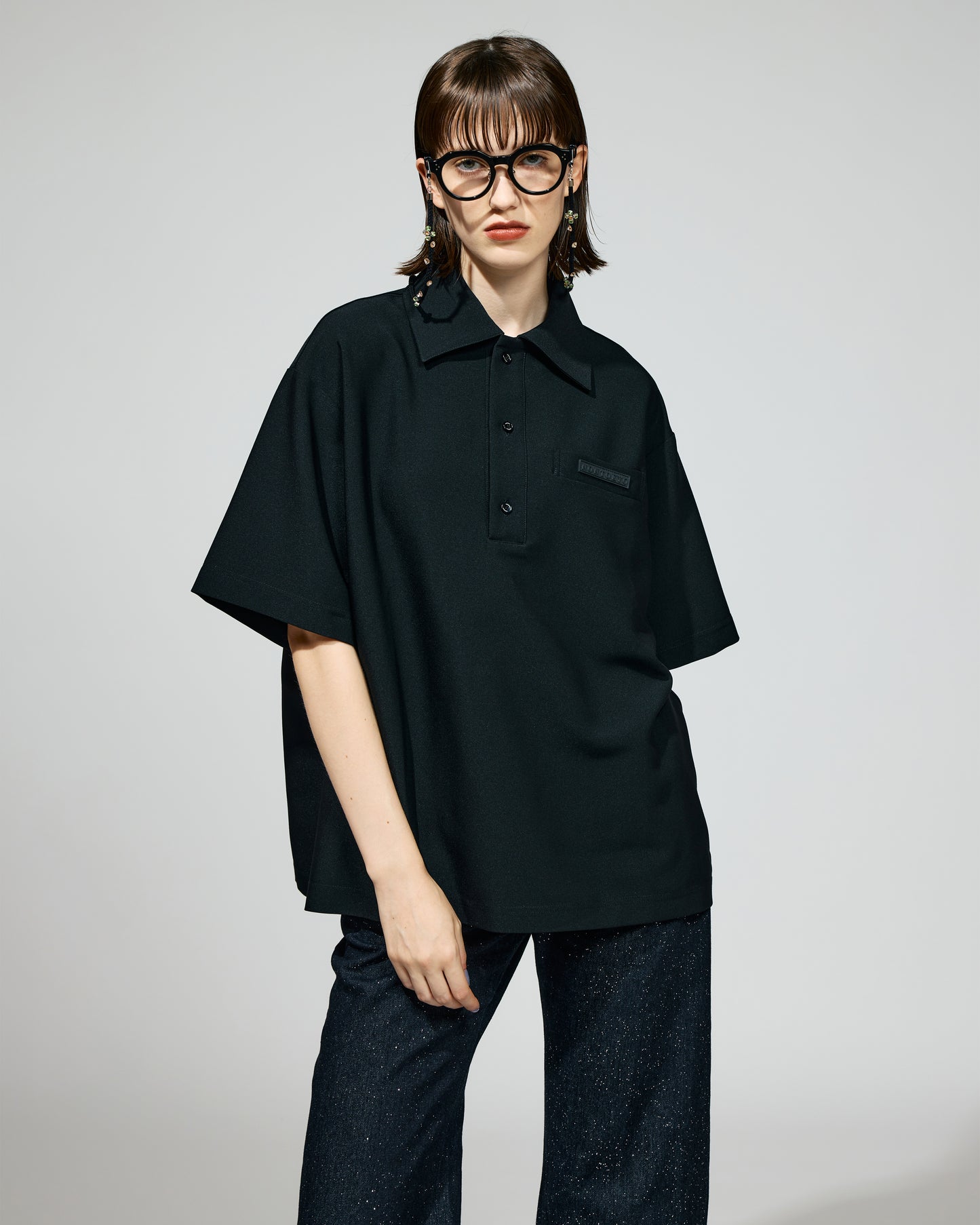 NON TOKYO / DOUBLE RIBBON SHIRT (BLACK)