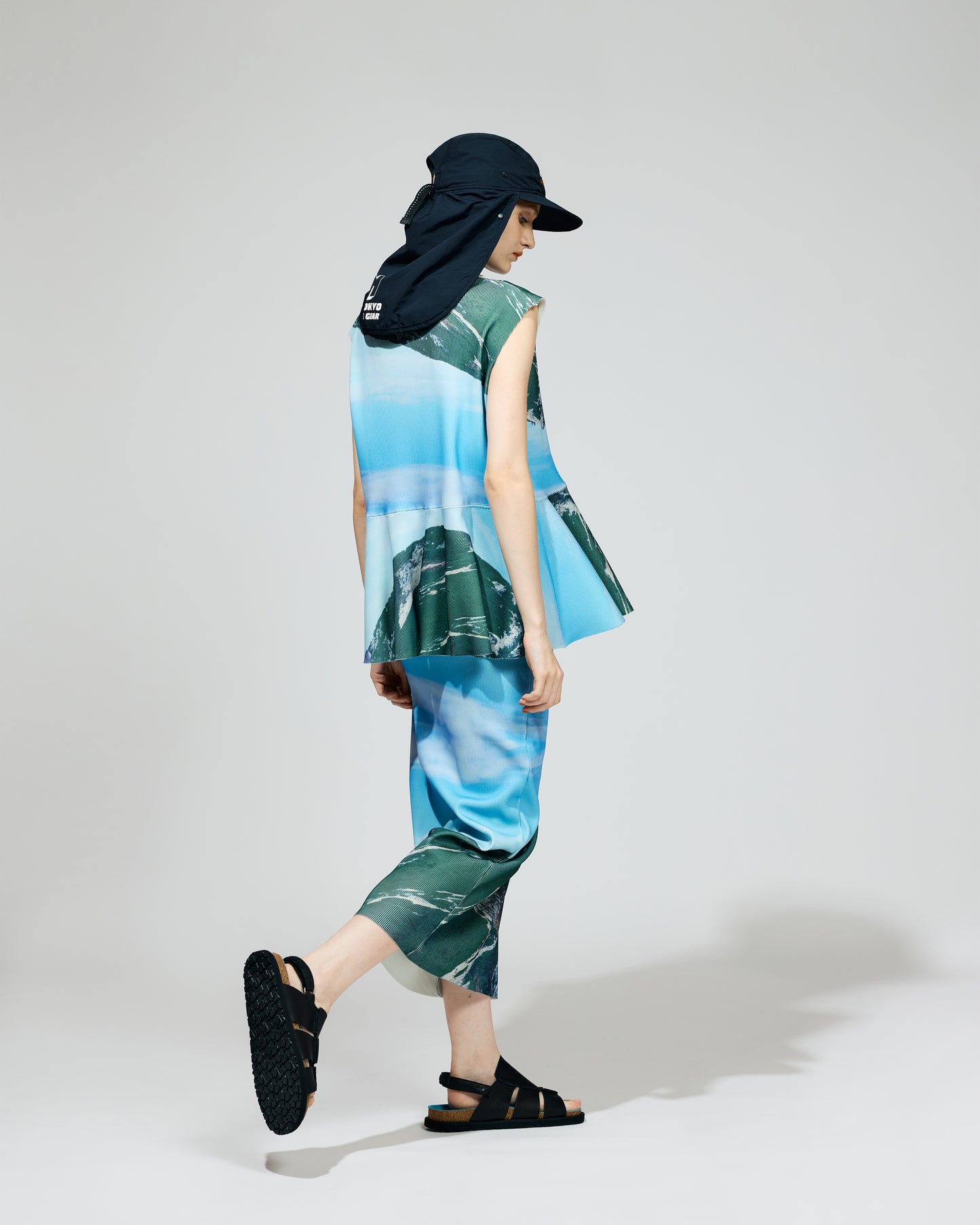 PRE ORDER / PRINT RIB TIGHT SKIRT (MOUNTAIN)