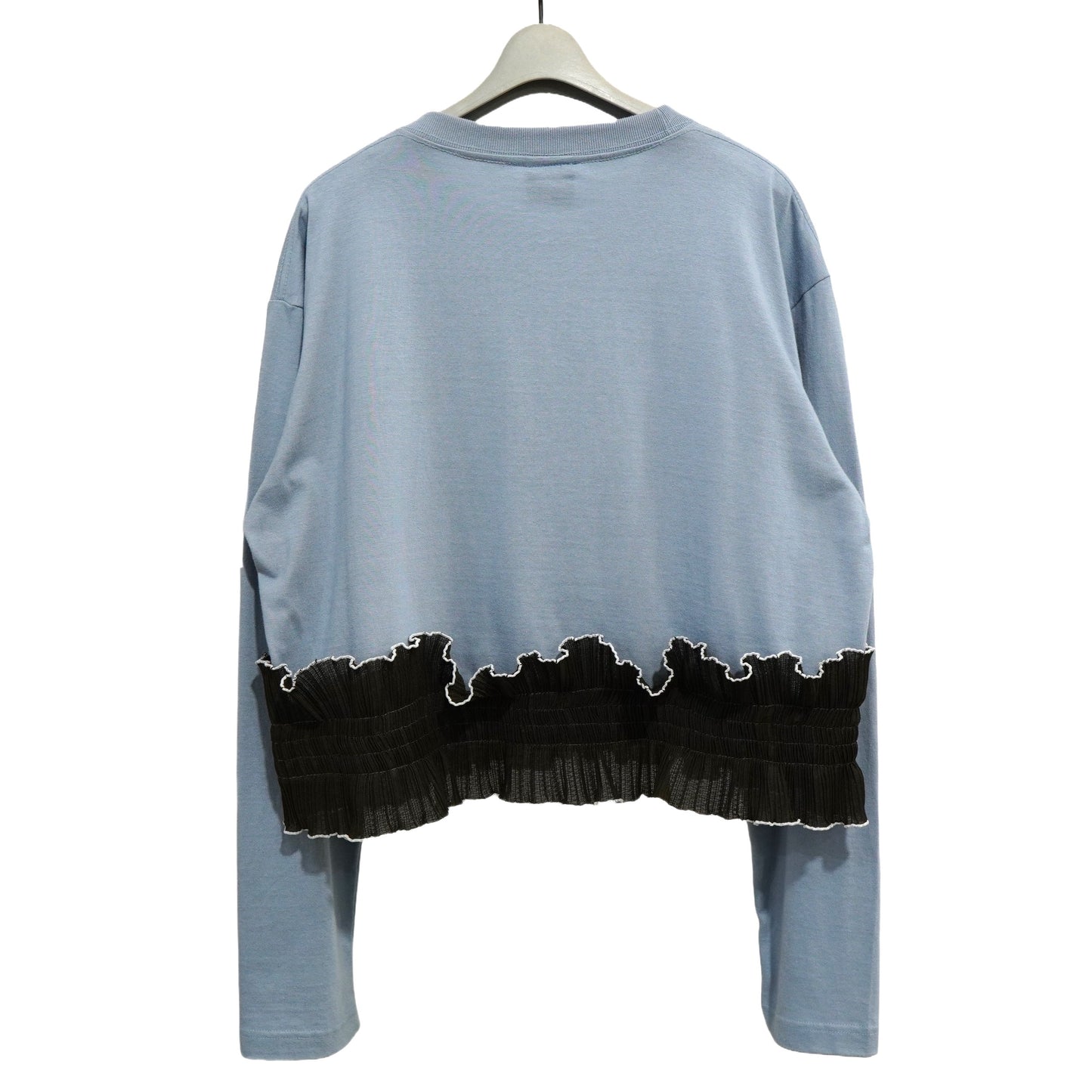 NON TOKYO / PLEATS FRILL LONG C/S (BLUE) / <NON TOKYO> Pleated frill long sleeve cut and sew (blue)