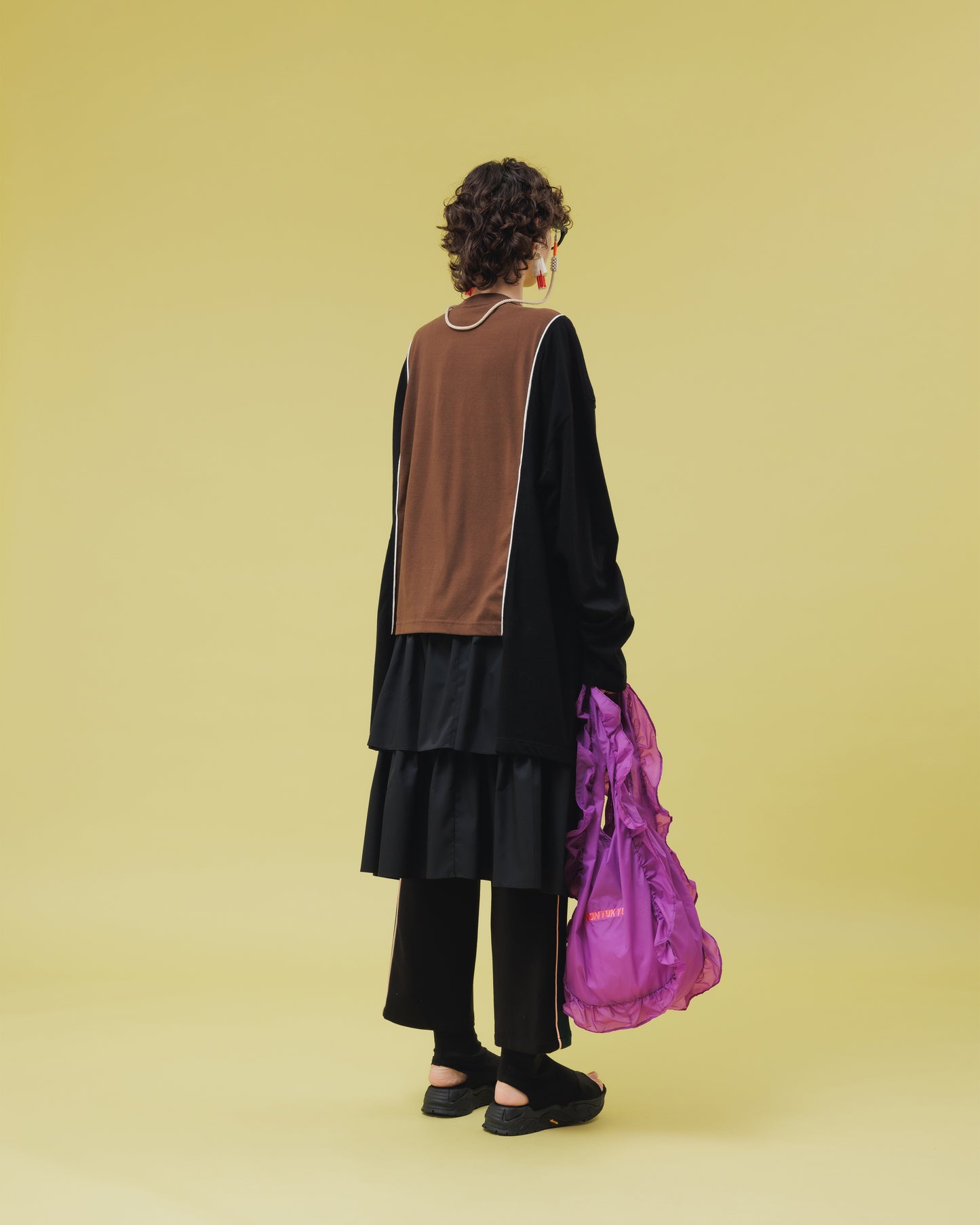 NON TOKYO / FRILL ECO BAG (L / PURPLE)