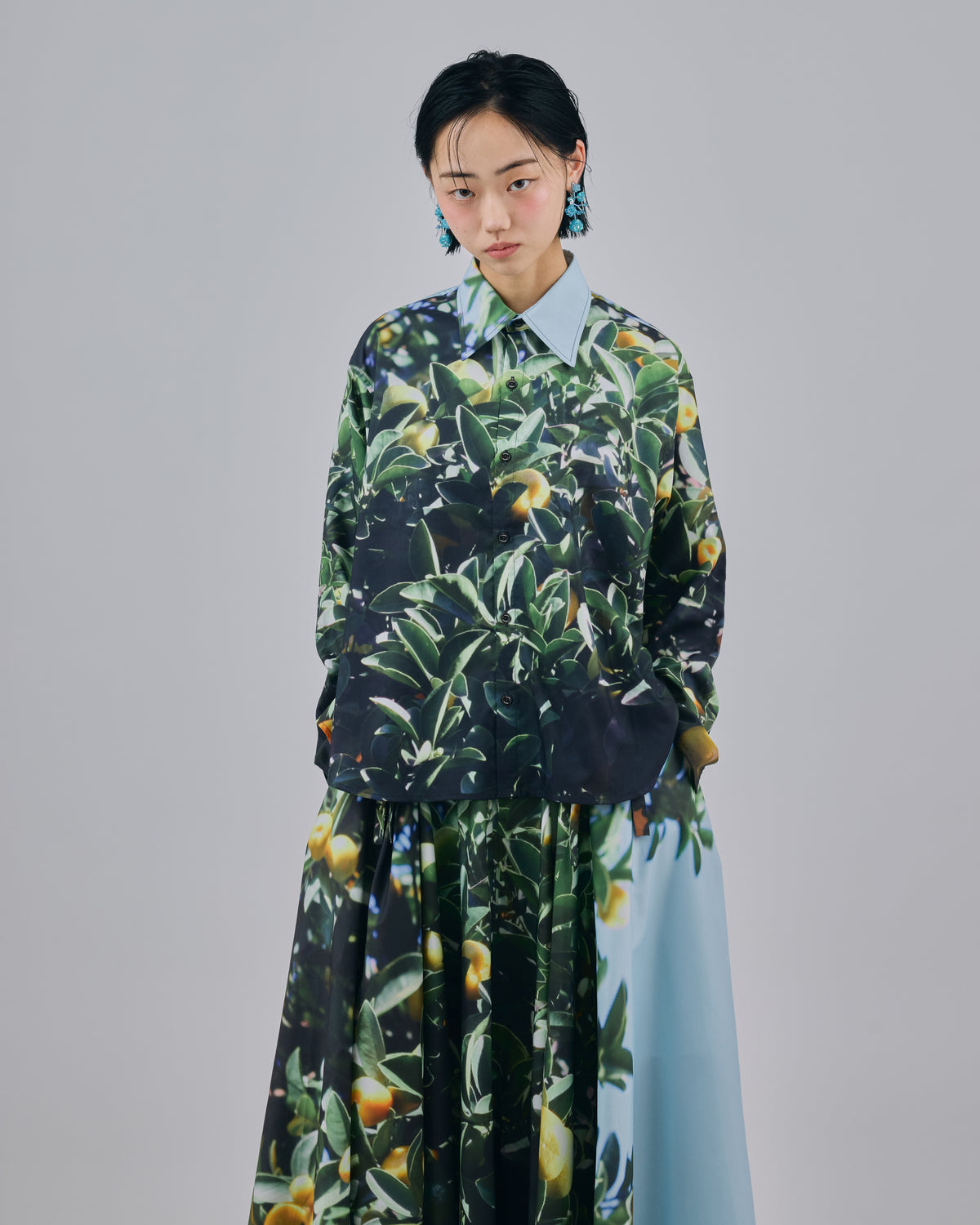 PRINT L/S SHIRT (LEMON)