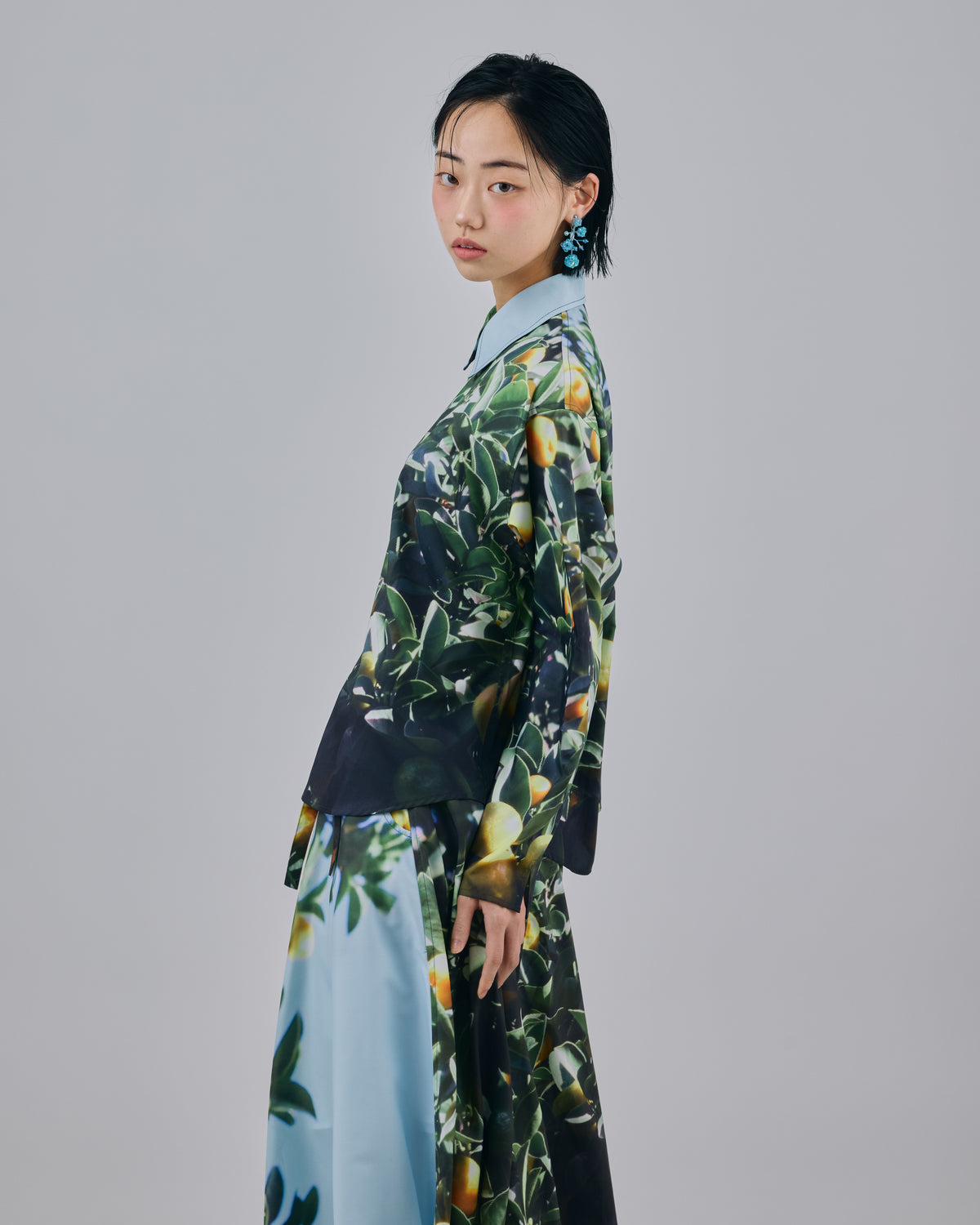 PRINT L/S SHIRT (LEMON)