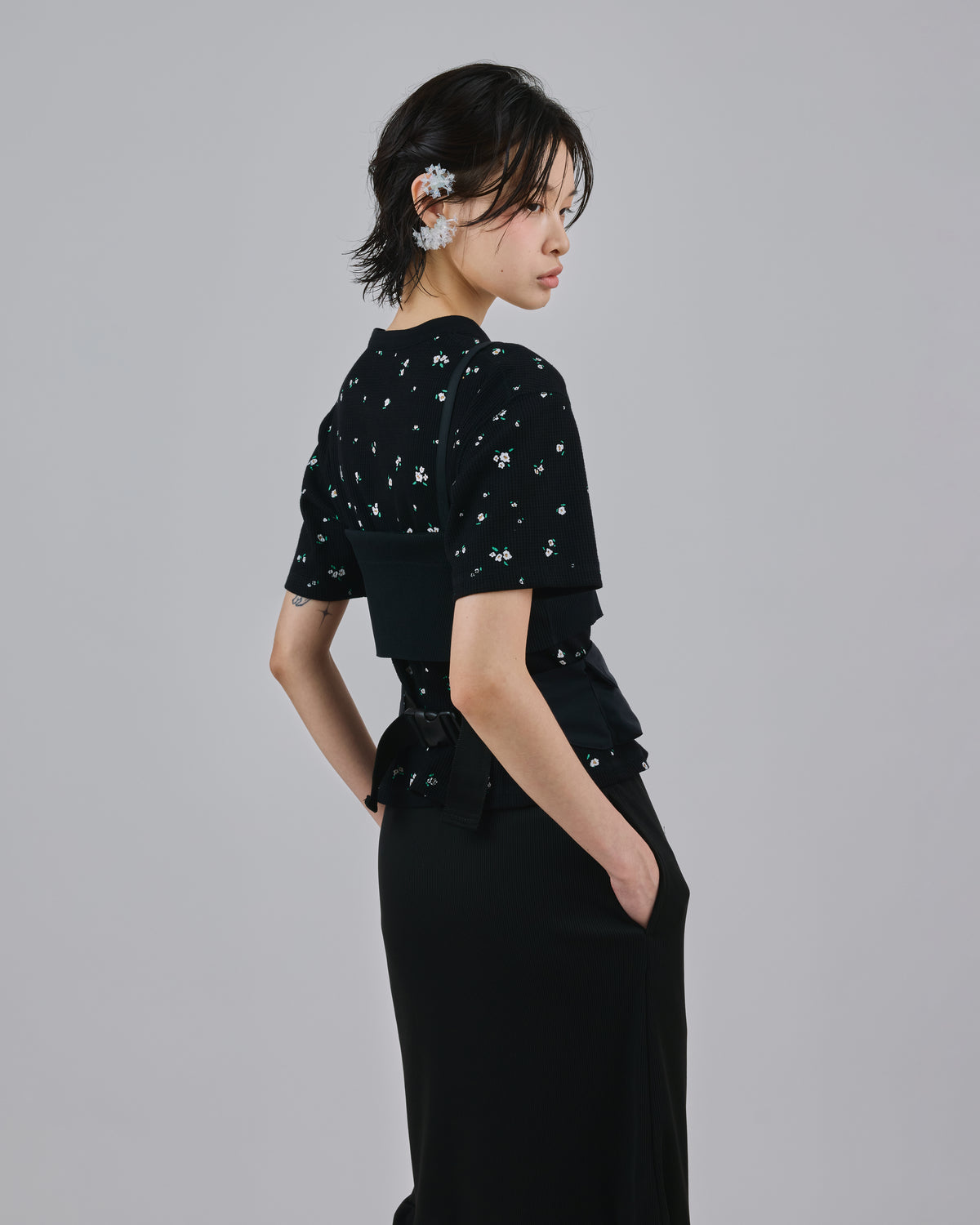 RIB BUSTIER (BLACK)