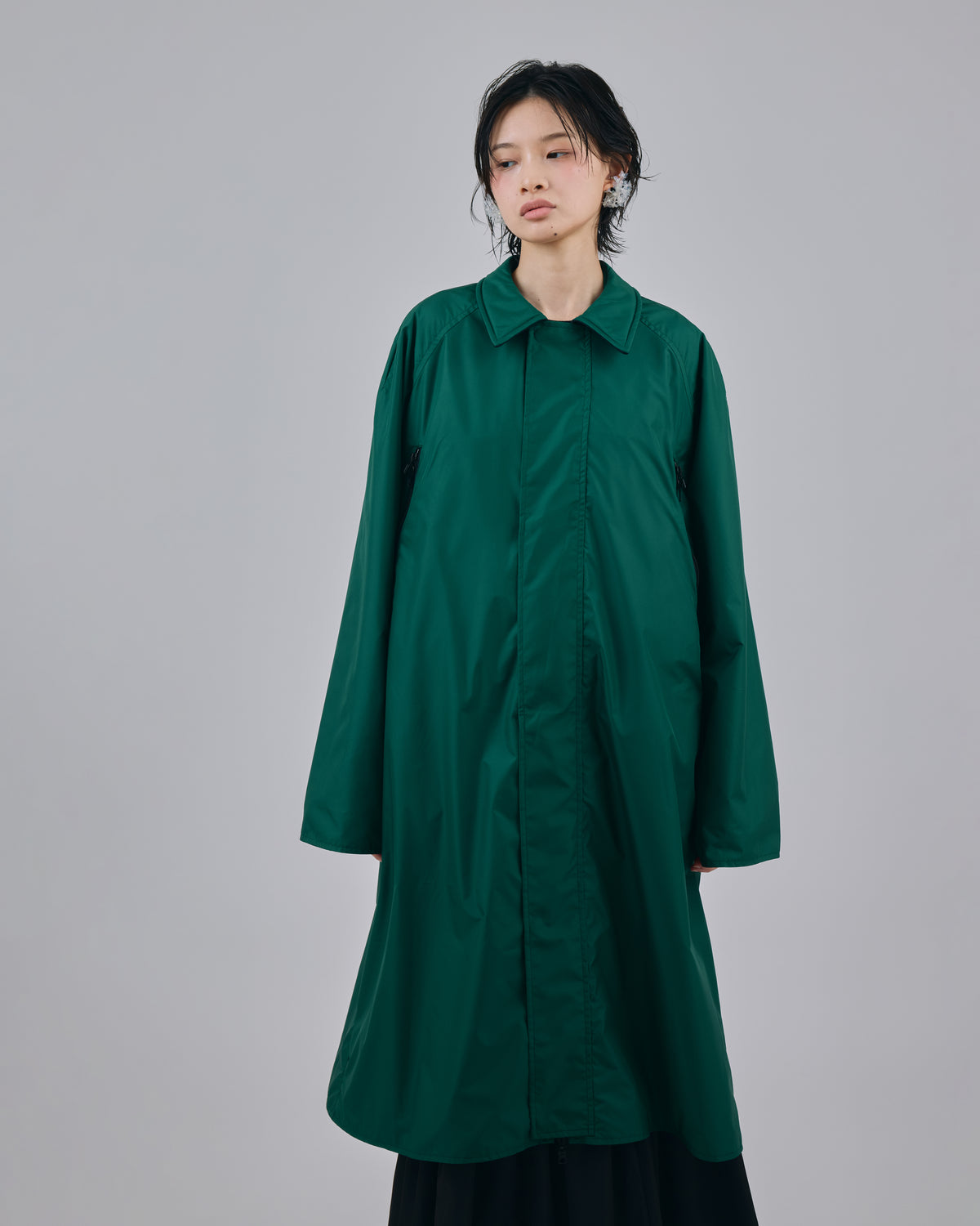 REVERSIBLE TECH COAT (BLACK x GREEN)