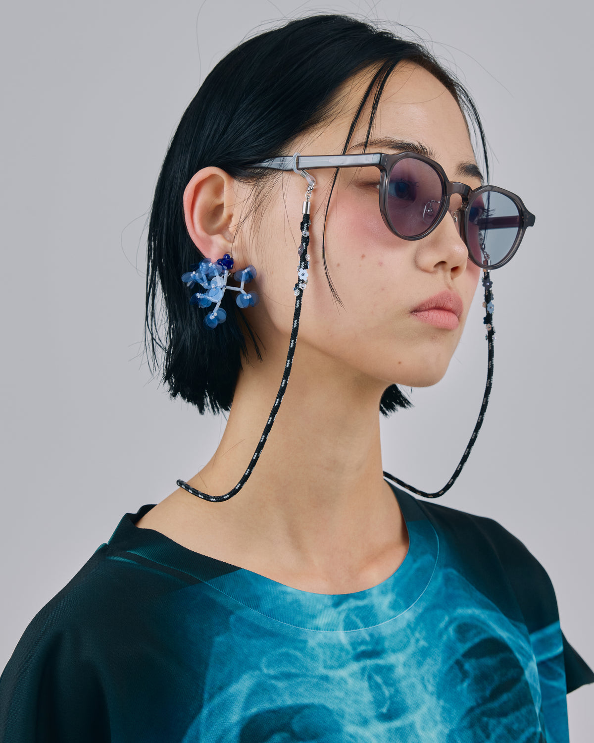 SEQUIN FLOWER GLASSES CODE (BLACK)