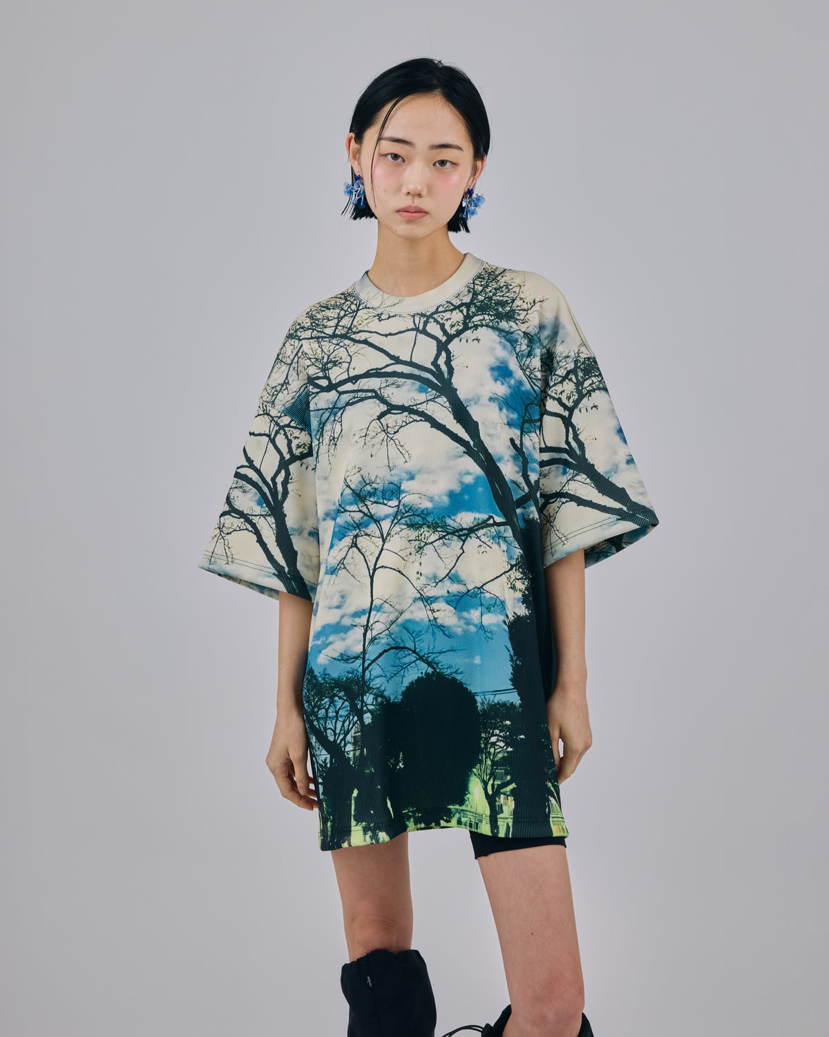 PRINT RIB BIG T-SHIRTS (PARK)