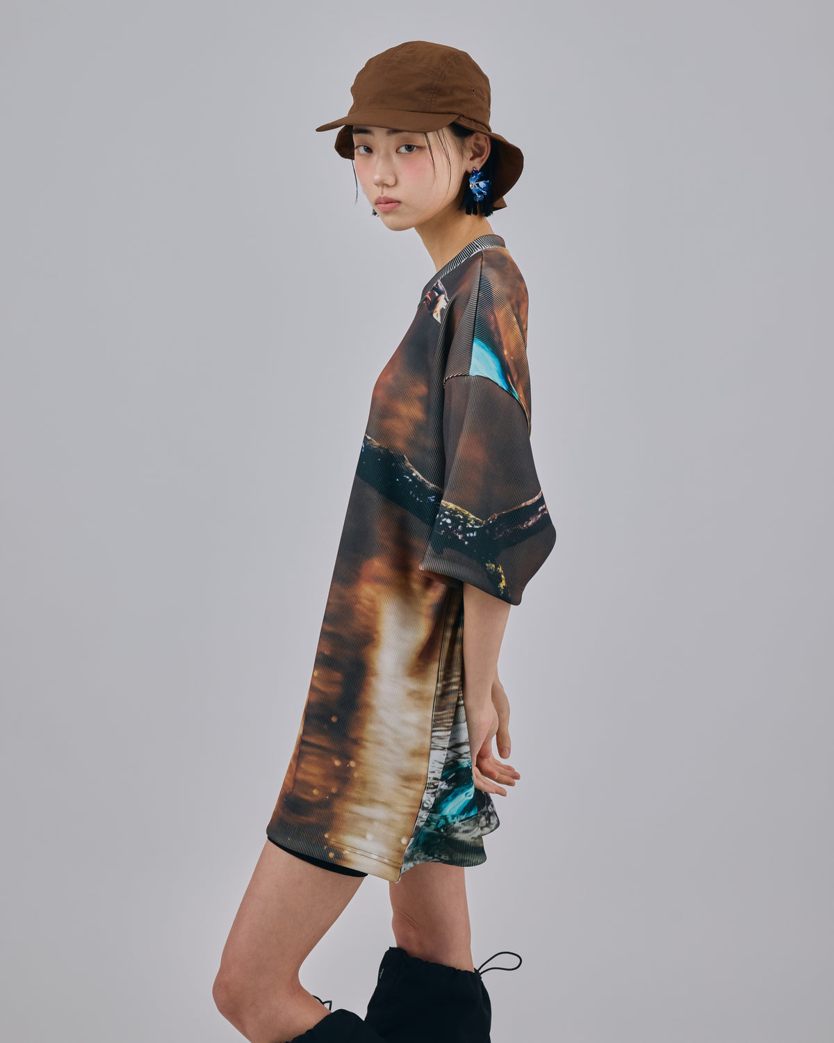 PRINT RIB BIG T-SHIRTS (BIRD)