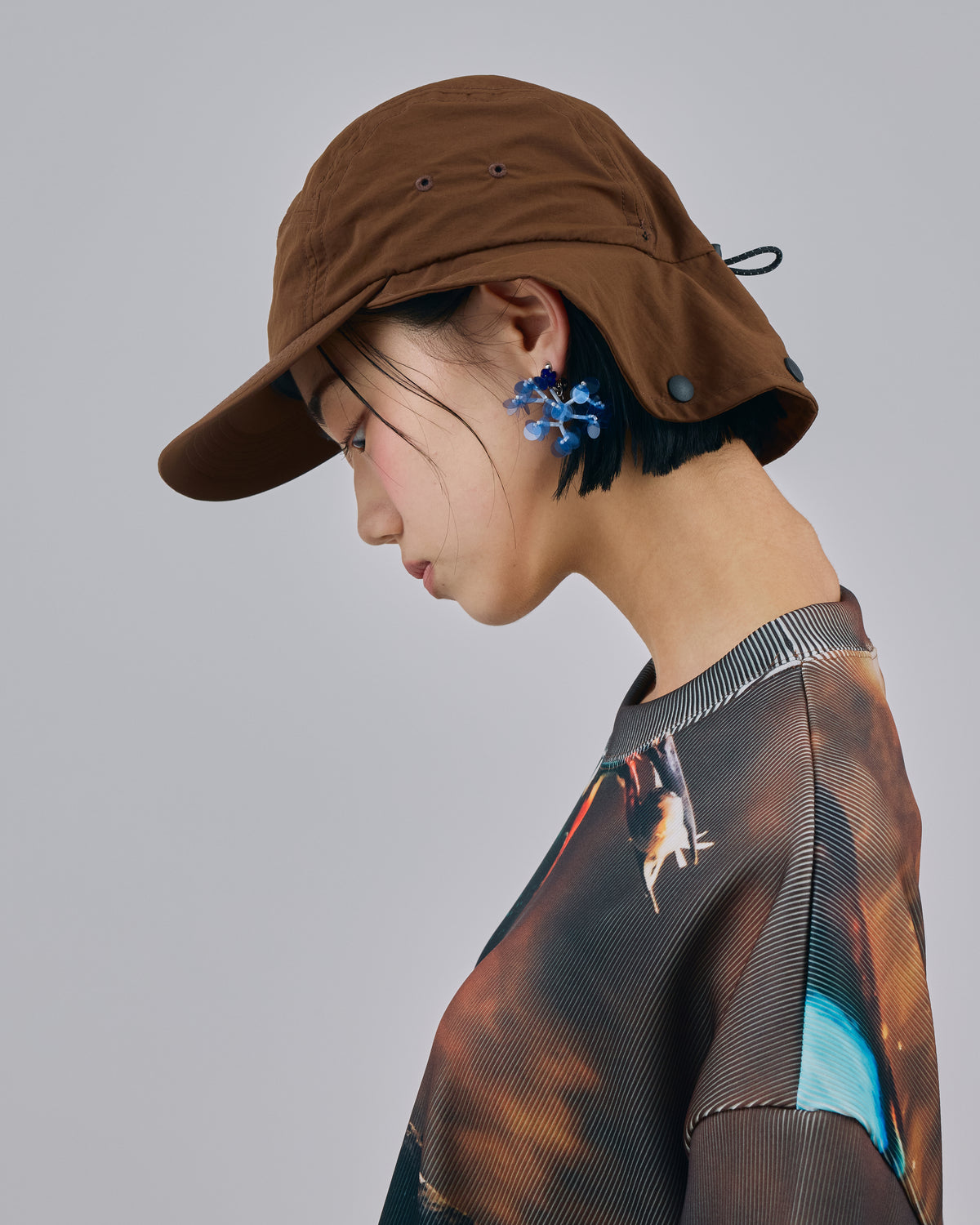 2WAY SUN SHADE CAP (BROWN)