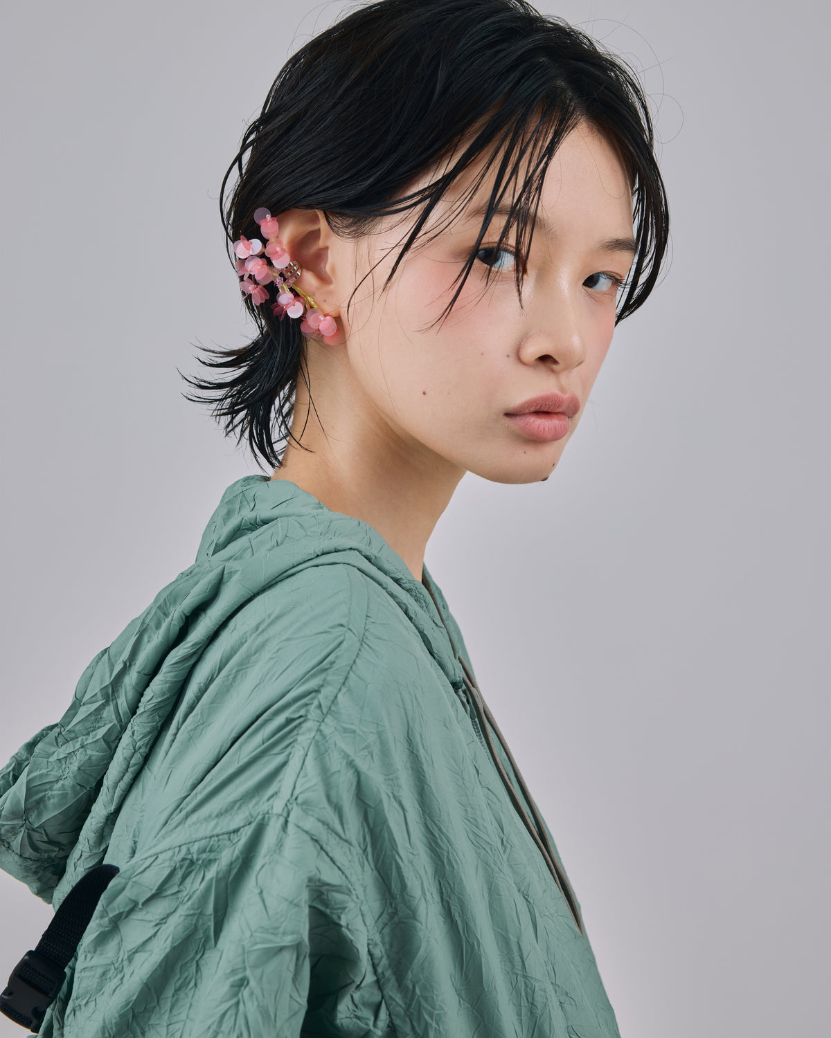 BLOOMING EAR CUFF (PINK)