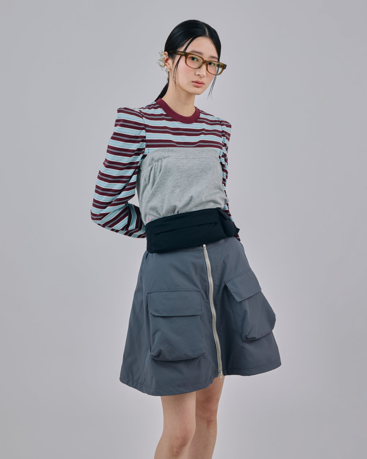 CUSHION MINI SKIRT (GRAY)