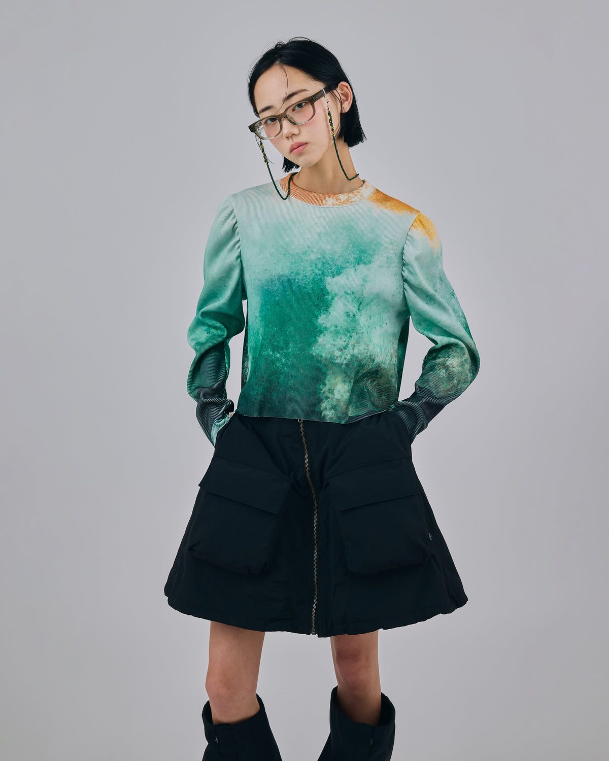 CUSHION MINI SKIRT (BLACK)