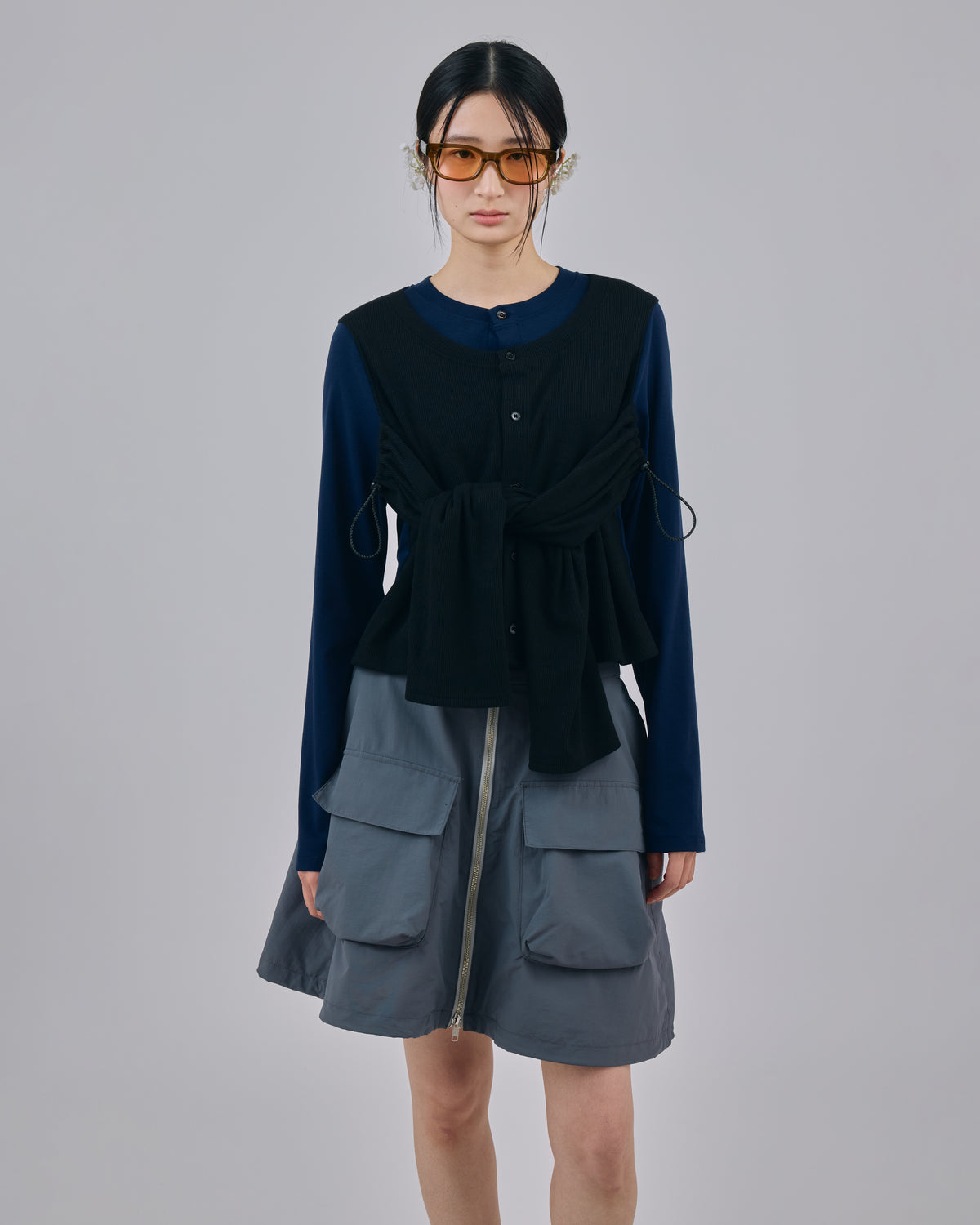 CUSHION MINI SKIRT (GRAY)