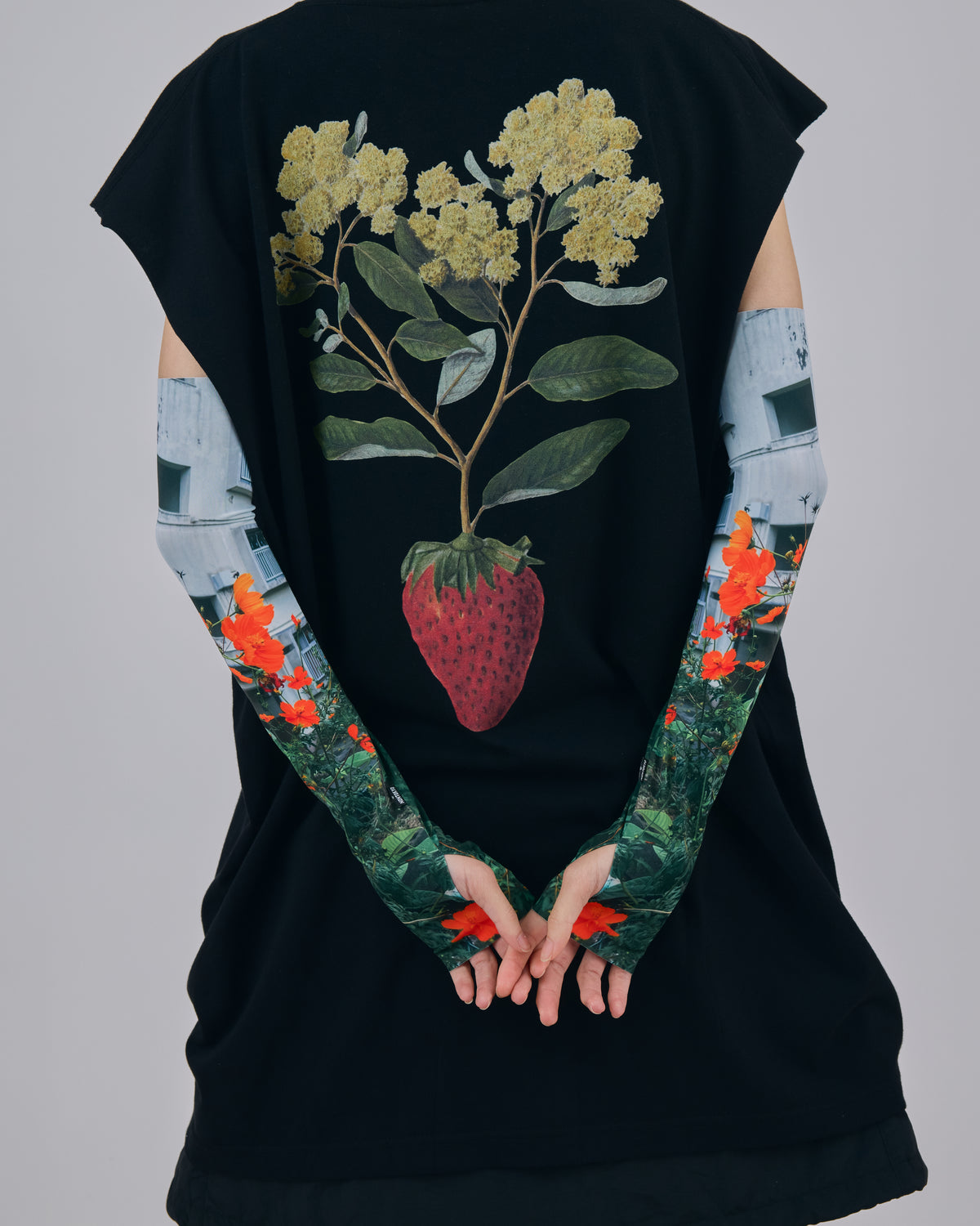 PRINT STRETCH ARM COVER (FLOWER)