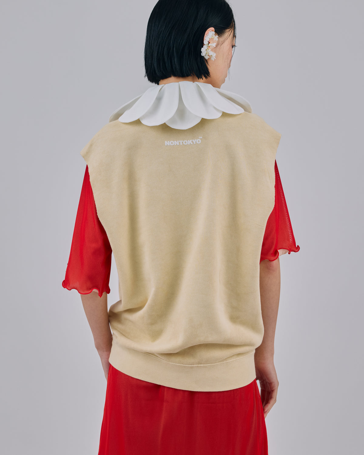 88 PRINT NO-SLEEVE SWEAT (IVORY)