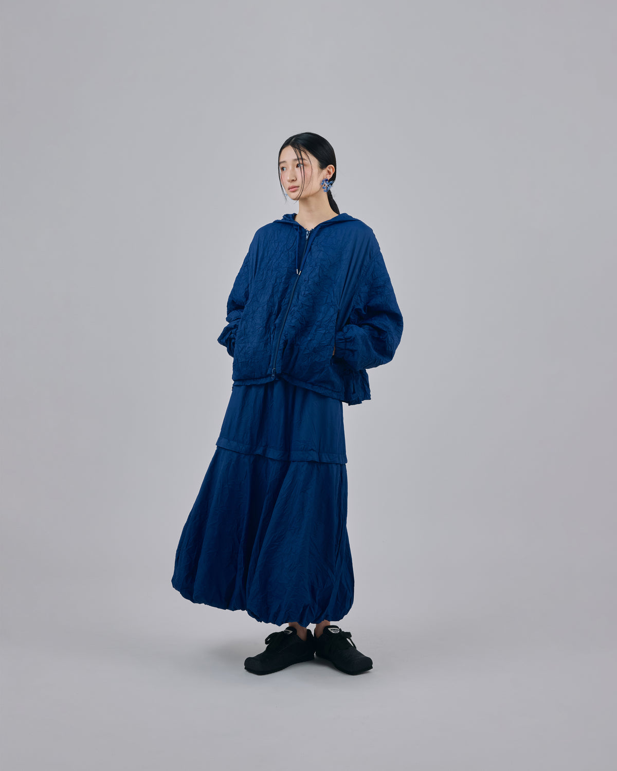 2WAY CRINKLE SKIRT (NAVY)