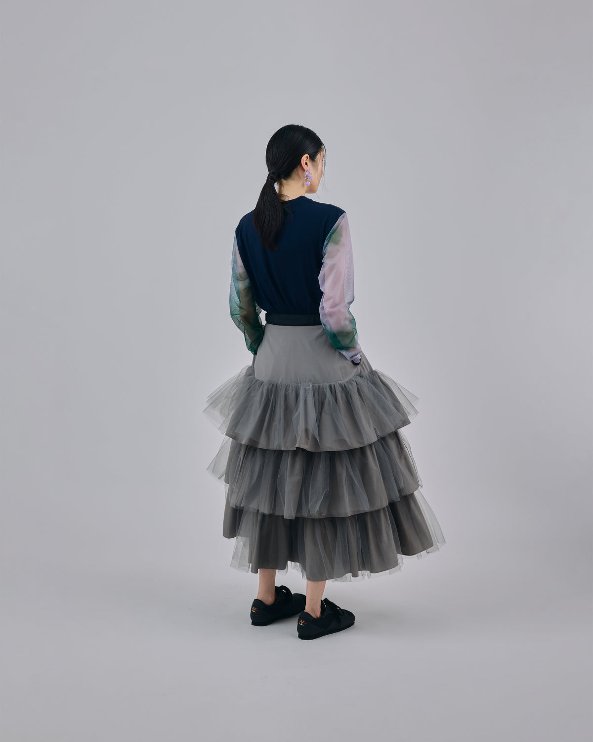 3WAY TULE TIERED SKIRT (GRAY)