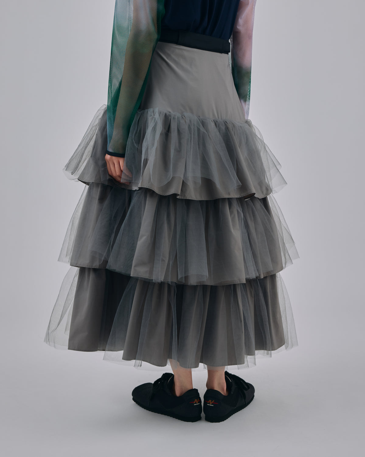 3WAY TULE TIERED SKIRT (GRAY)