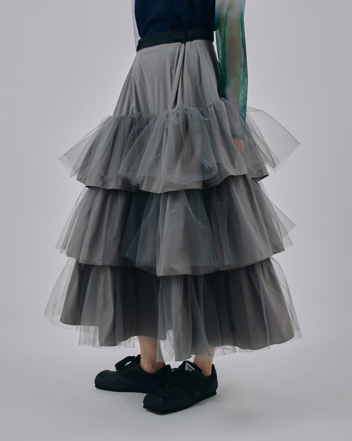 3WAY TULE TIERED SKIRT (GRAY)