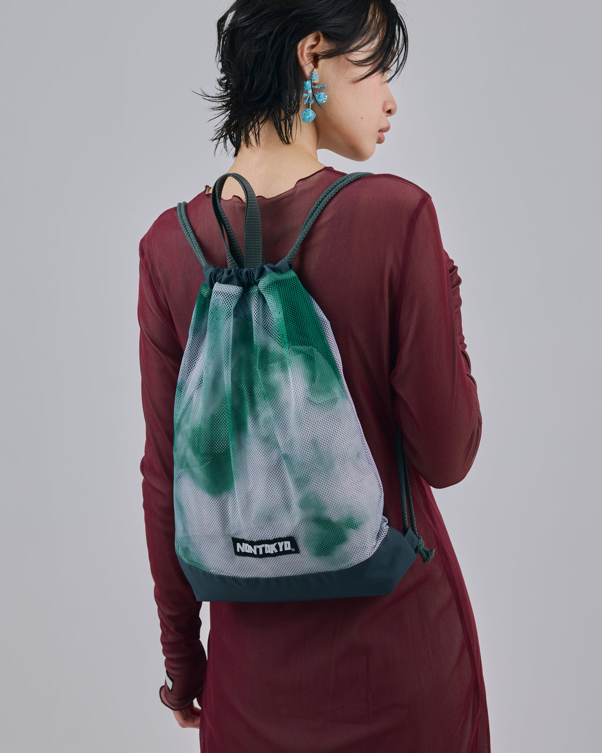 PRINT MESH KNAPSACK (GREEN)