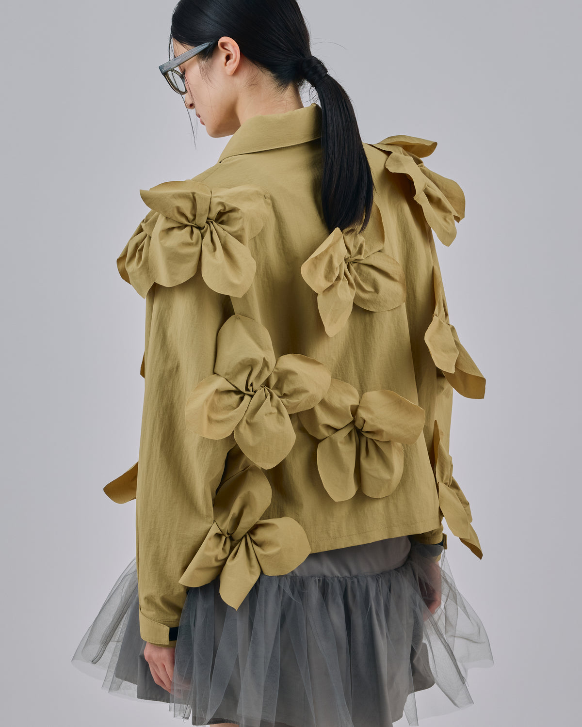 FLOWER TECH BLOUSON (BEIGE）