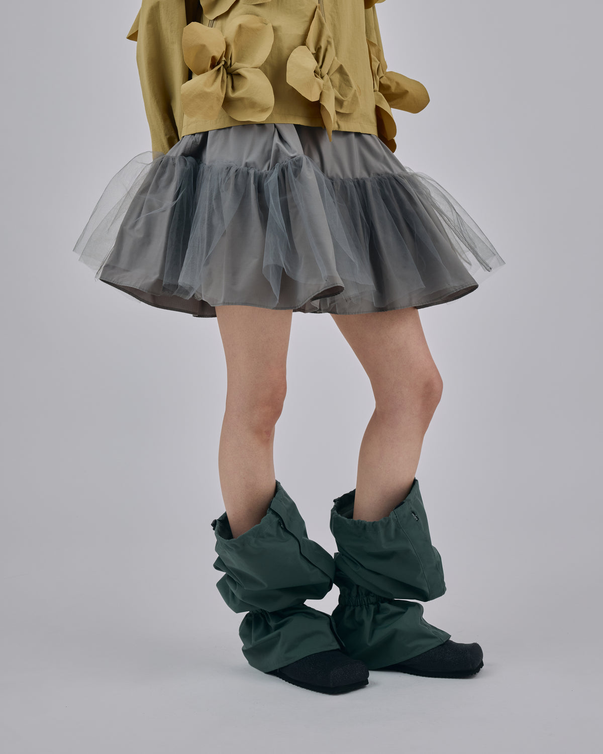 3WAY TULE TIERED SKIRT (GRAY)