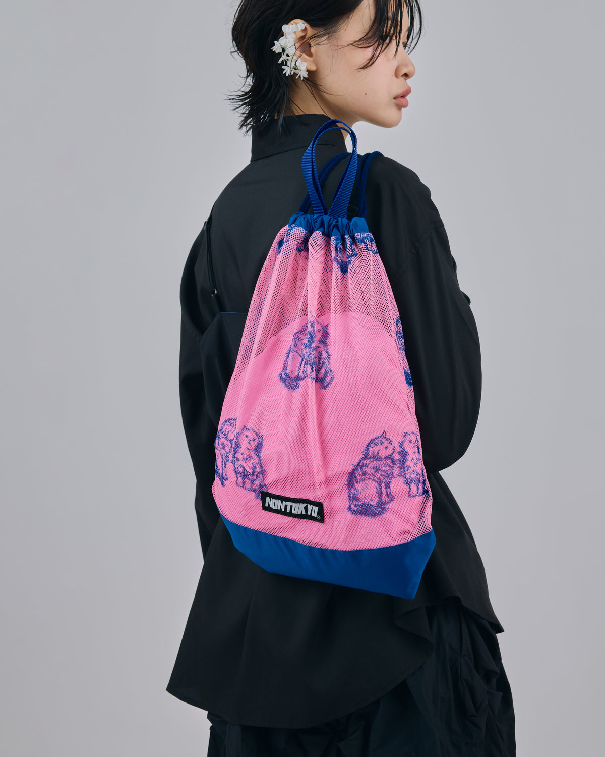 PRINT MESH KNAPSACK (PINK)