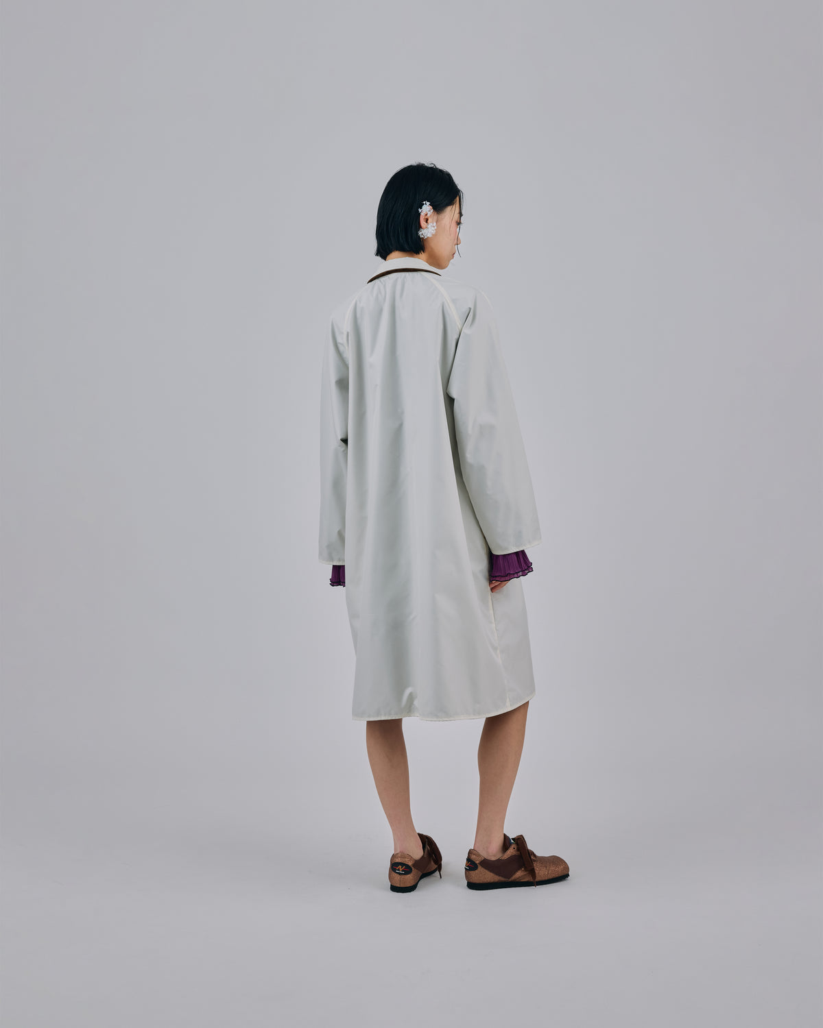 REVERSIBLE TECH COAT (BROWN x IVORY)