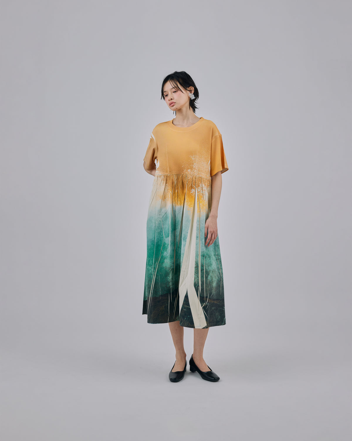 DIRECT PRINT RIB ONE-PIECE (WAVE)