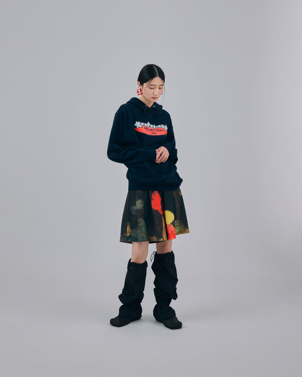 PRINT RIB WIDE SHORTS (ART)
