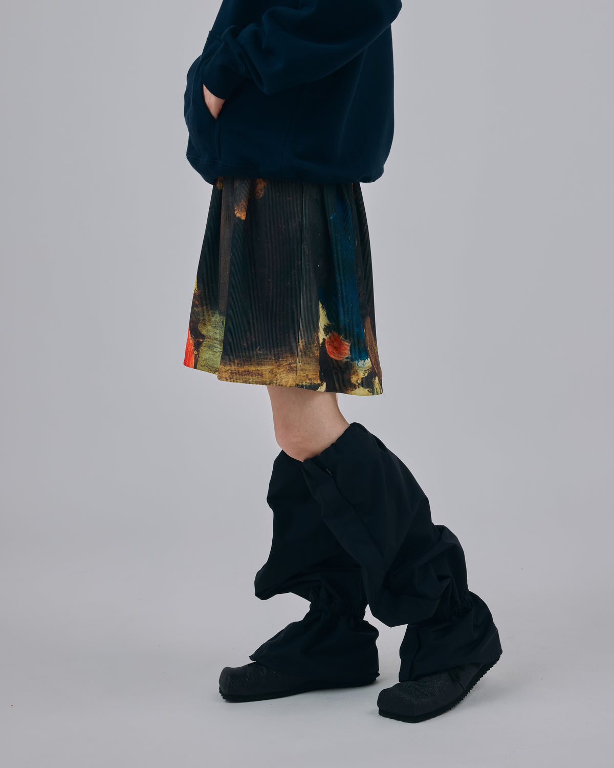 PRINT RIB WIDE SHORTS (ART)