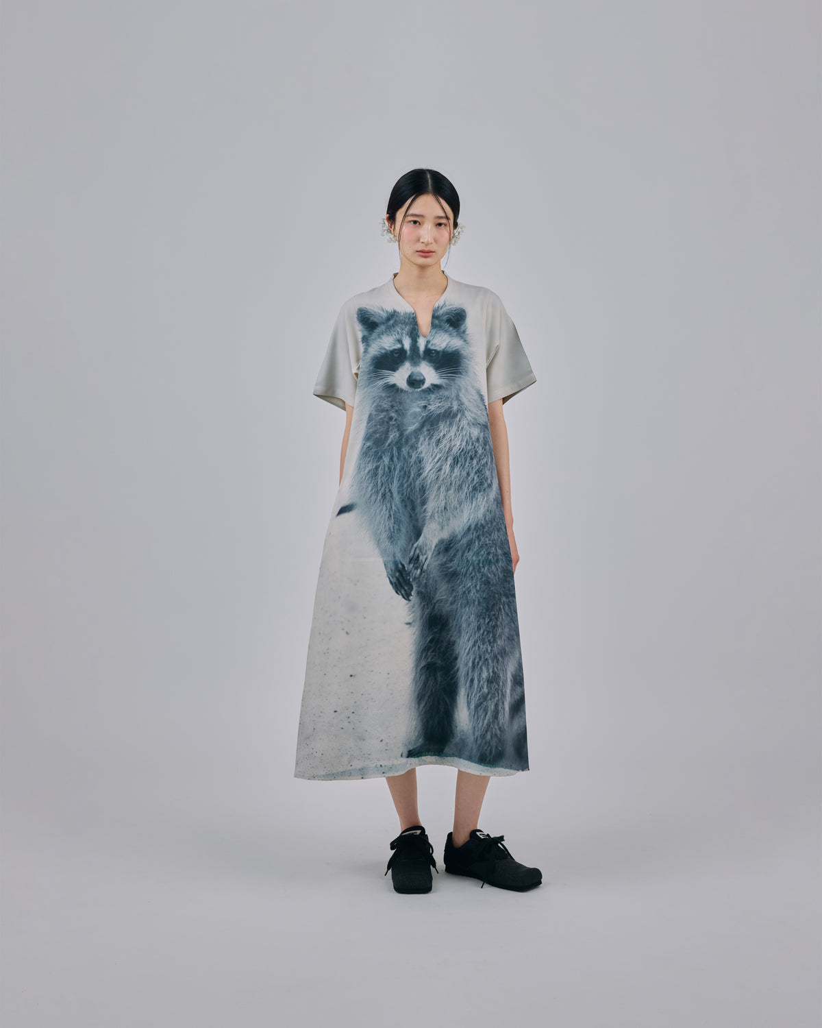 DIRECT PRINT PULLOVER H/S OP (RACOON)