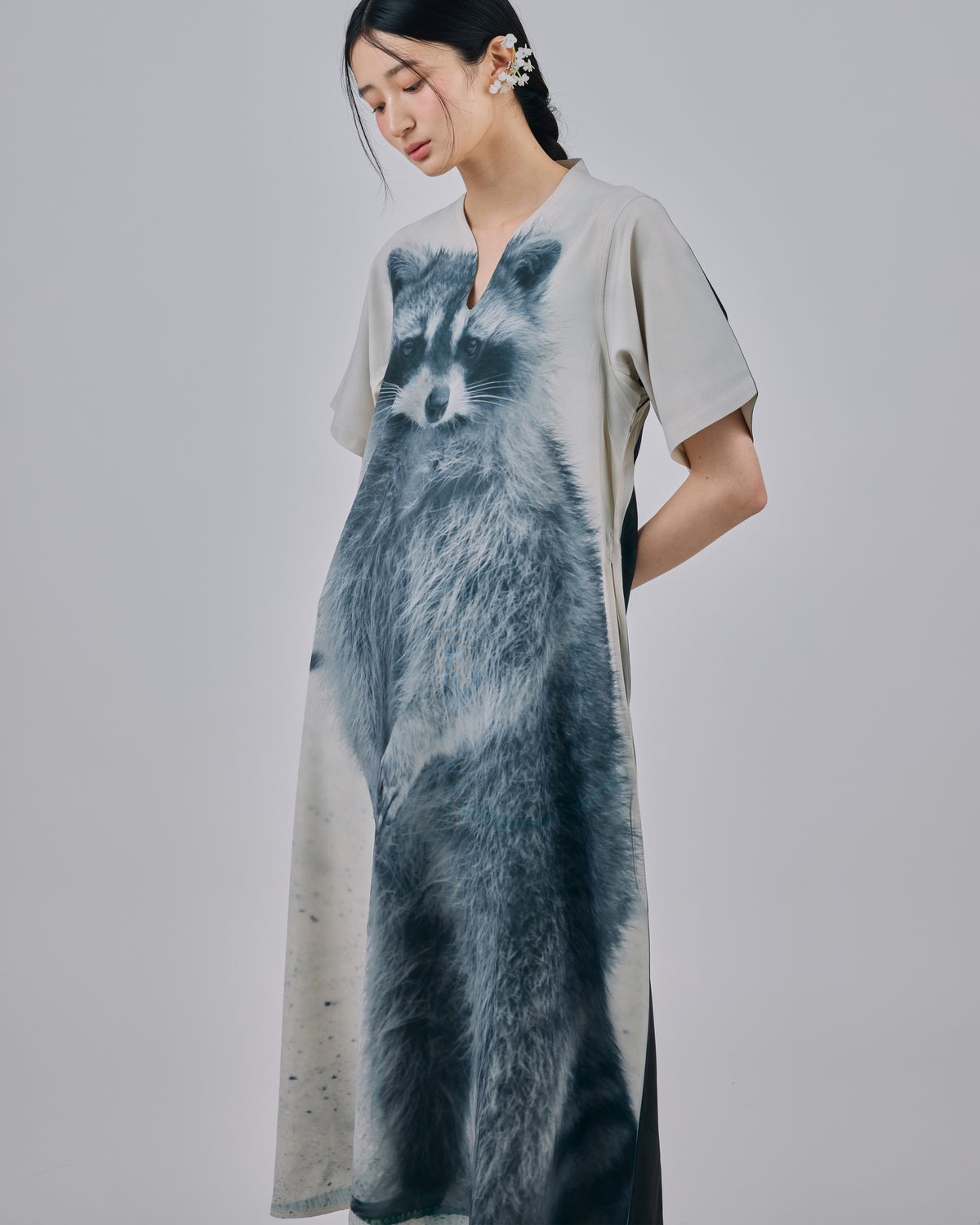 DIRECT PRINT PULLOVER H/S OP (RACOON)