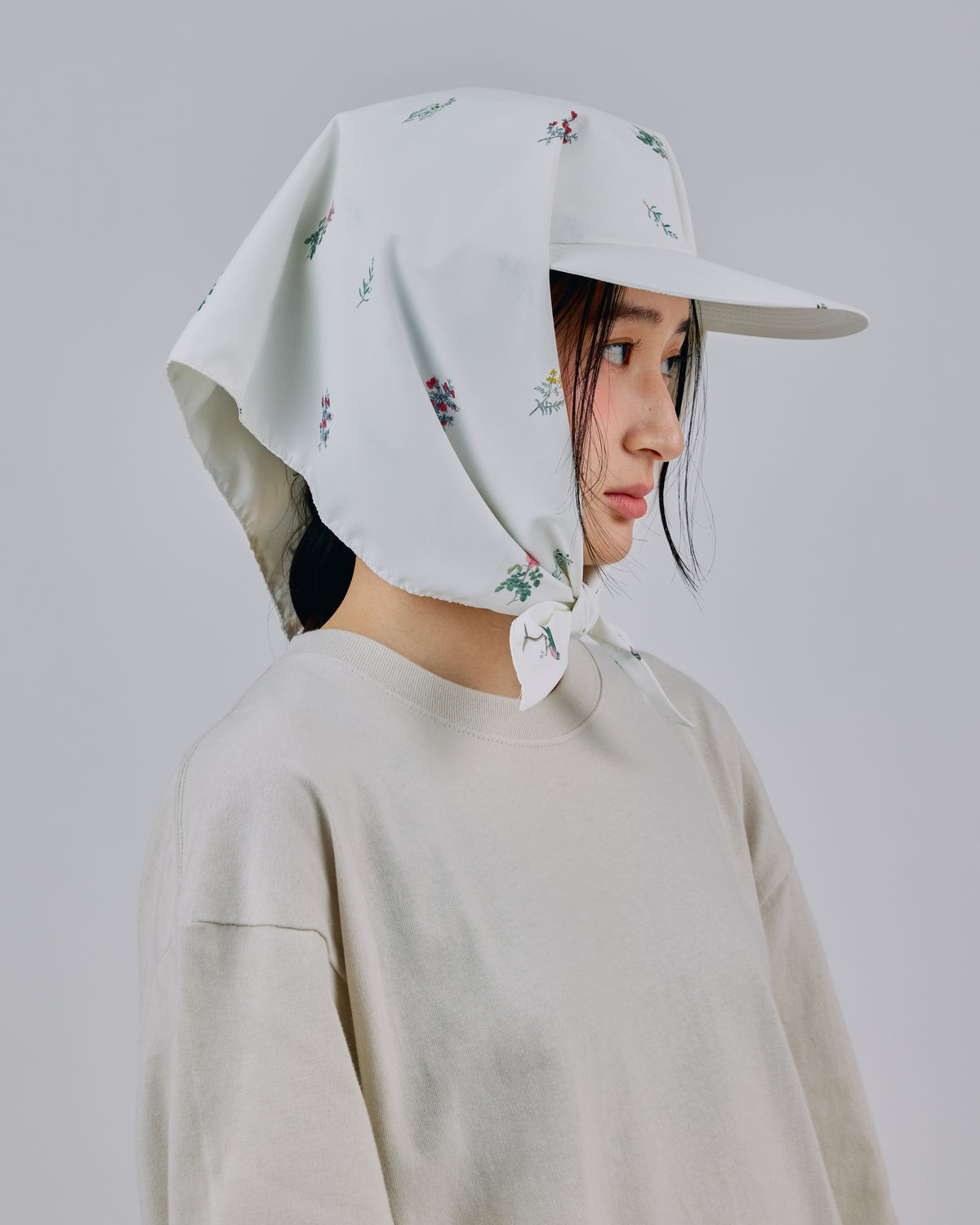 PRINT STOLE CAP (WHITE)